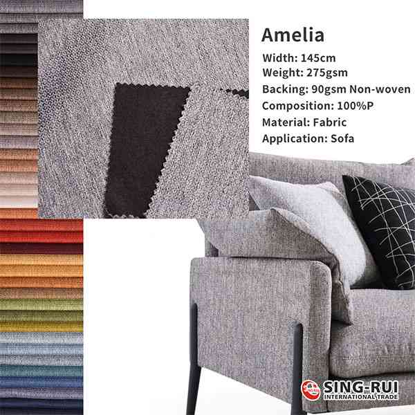 100% Polyester woven fabric home textile Upholstery sofa fabric linen type cloth products for living room sofa chair