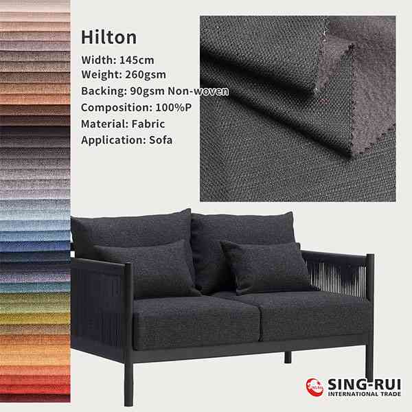 Cheap wholesale home textile fabric linen type cloth products upholstery 100% Polyester sofa fabric for living room sofa