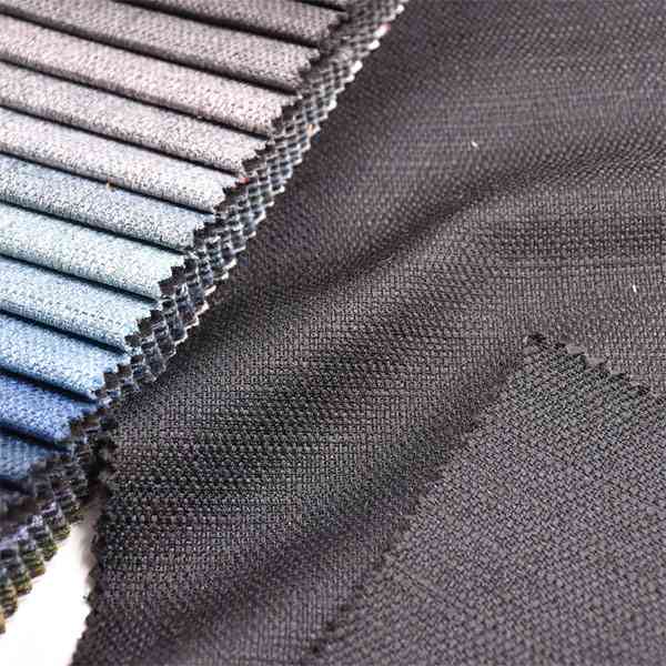 Cheap wholesale home textile fabric linen type cloth products upholstery 100% Polyester sofa fabric for living room sofa