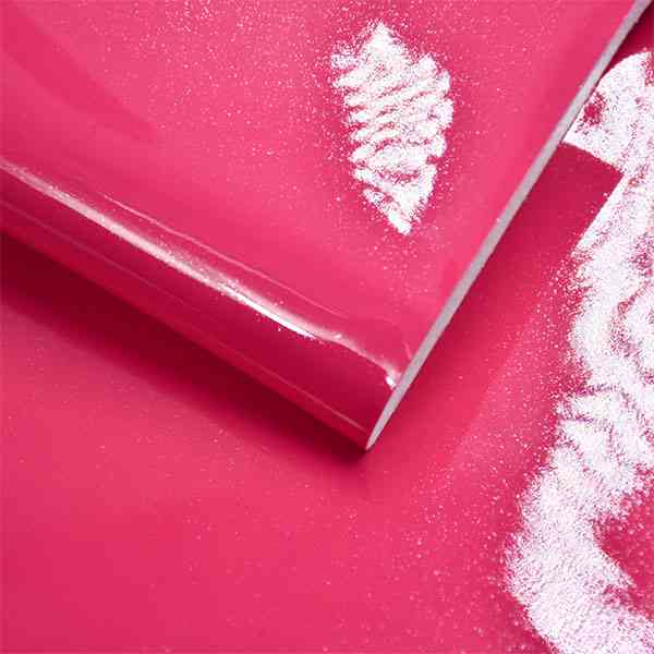 Patent fabric with glitter powder charol fabric materials soft mirror fluorescence color pu leather products for shoe bag