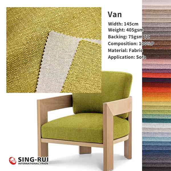 Wholesale cheap 100% Polyester home textile Upholstery sofa fabric linen type cloth woven fabric products for chair sofa