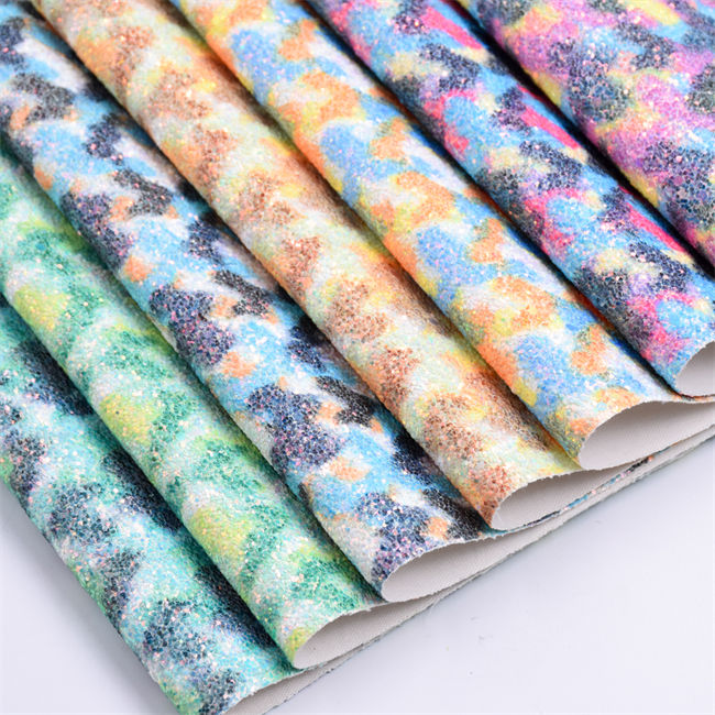 Printing glitter PU leather