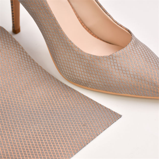 Gold line jacquard fabric for lady shoe