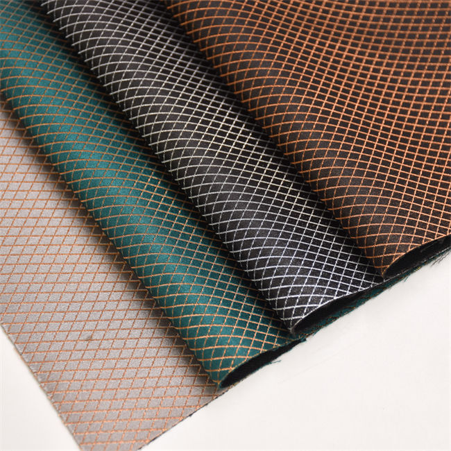 Gold line jacquard fabric for lady shoe