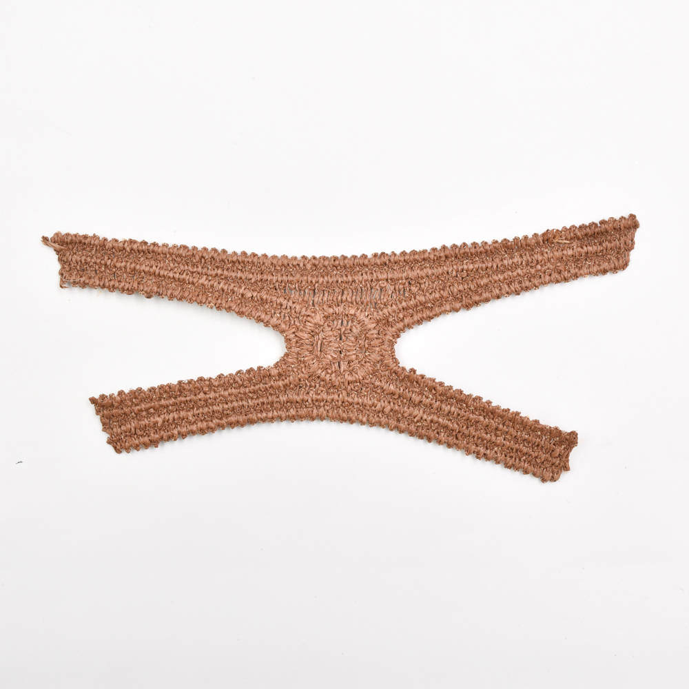New Popular Hand Knitted Semi-finished pp Raffia Cords Embroidery Shoe Upper Material for Girls Summer Sandals