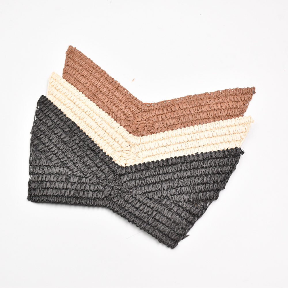 New Popular Hand Knitted Semi-finished pp Raffia Cords Embroidery Shoe Upper Material for Girls Summer Sandals