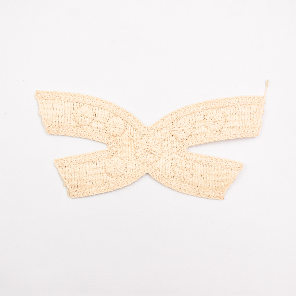 New Popular Hand Knitted Semi-finished pp Raffia Cords Embroidery Shoe Upper Material for Girls Summer Sandals