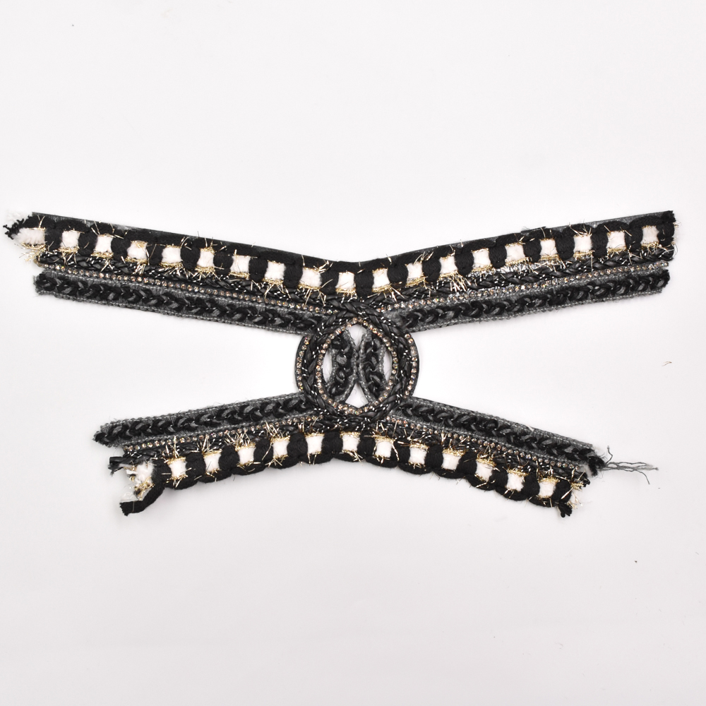 Woven PP Grass Shoe Upper Glass Diamond Rhinestone Semi-Finished Sandal Material