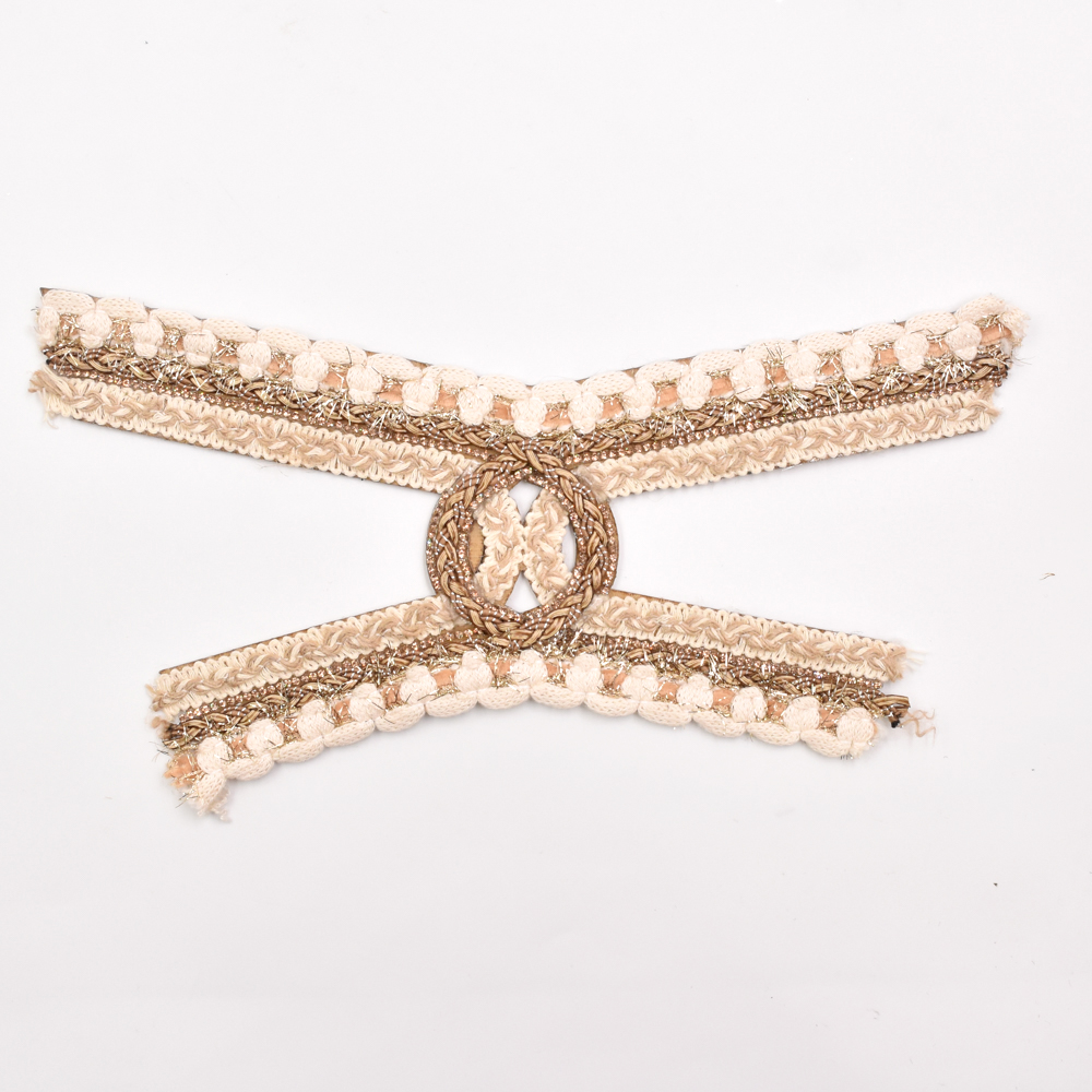 Woven PP Grass Shoe Upper Glass Diamond Rhinestone Semi-Finished Sandal Material