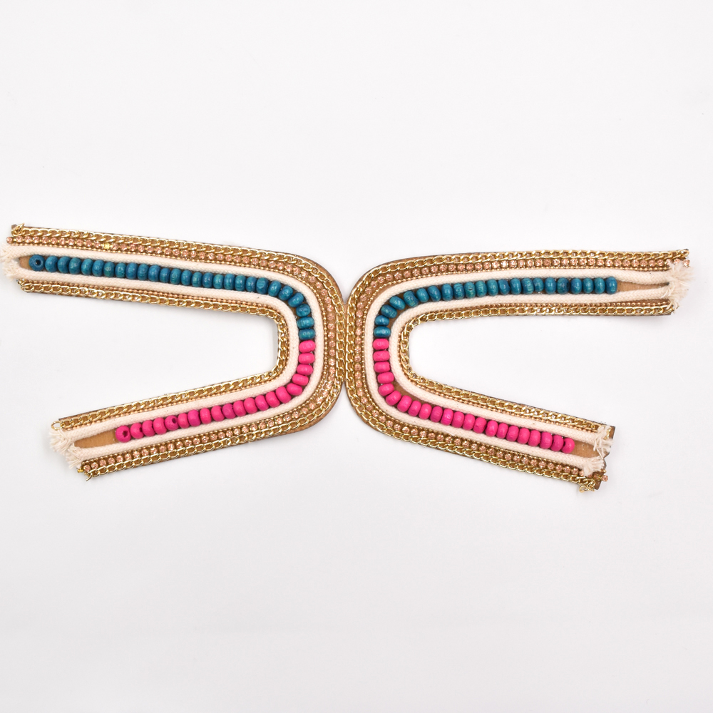 Woven PP Grass Shoe Upper Glass Diamond Rhinestone Semi-Finished Sandal Material