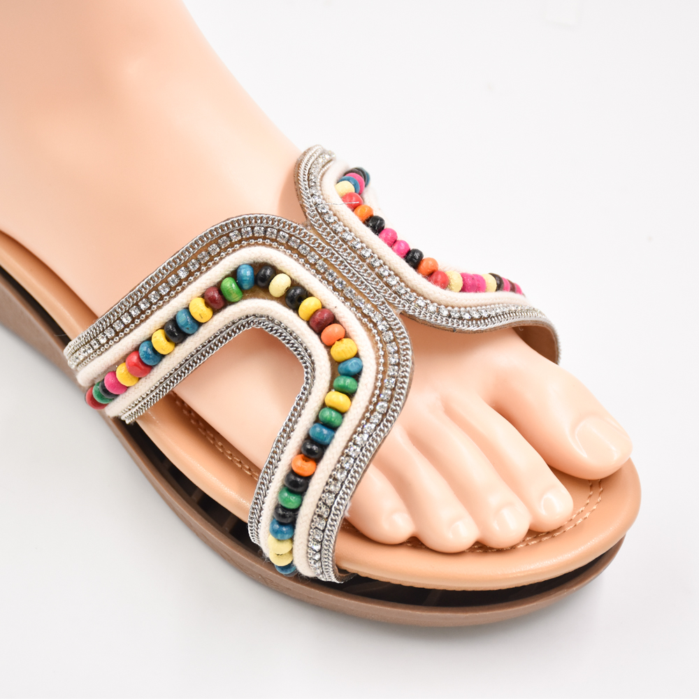 Woven PP Grass Shoe Upper Glass Diamond Rhinestone Semi-Finished Sandal Material