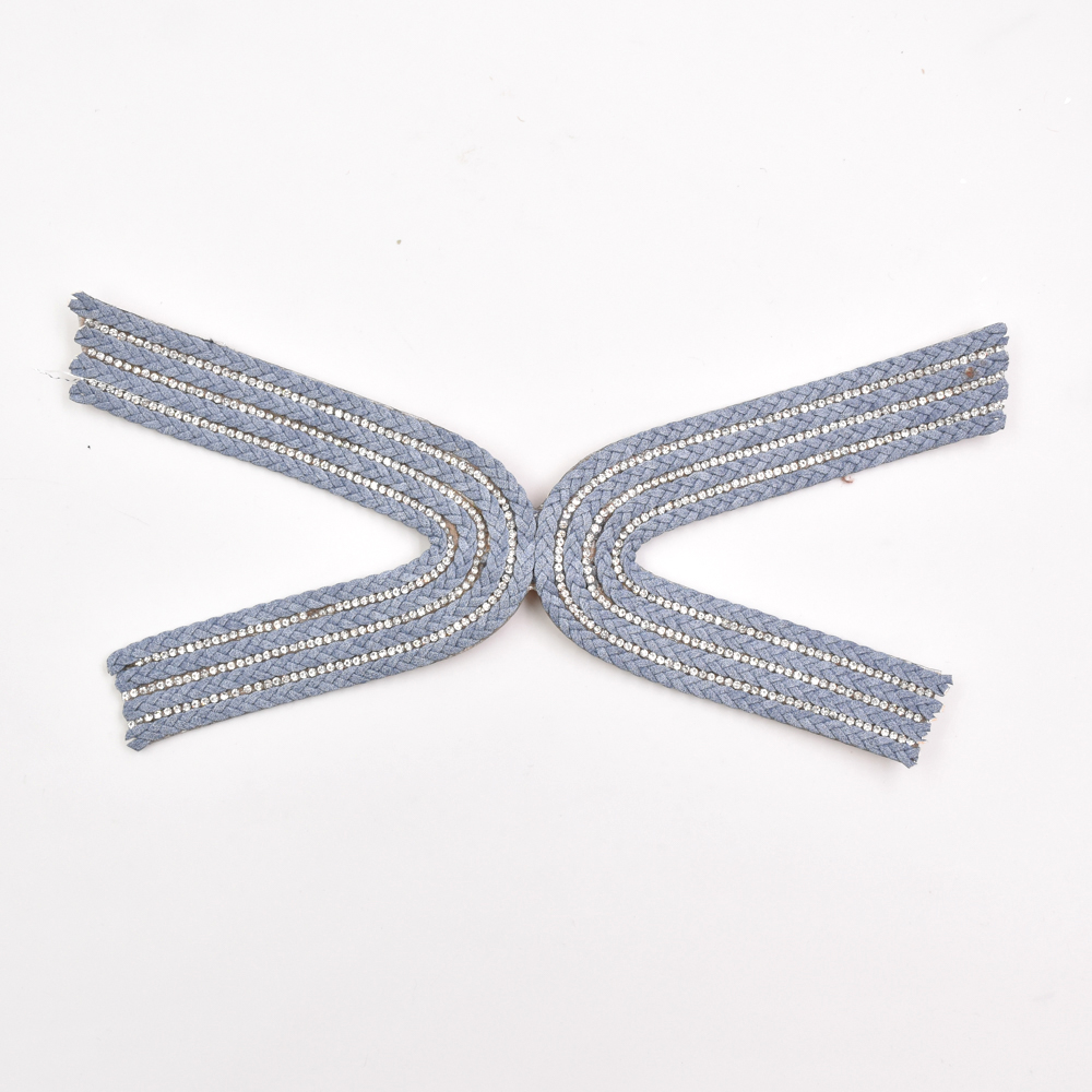 Woven PP Grass Shoe Upper Glass Diamond Rhinestone Semi-Finished Sandal Material