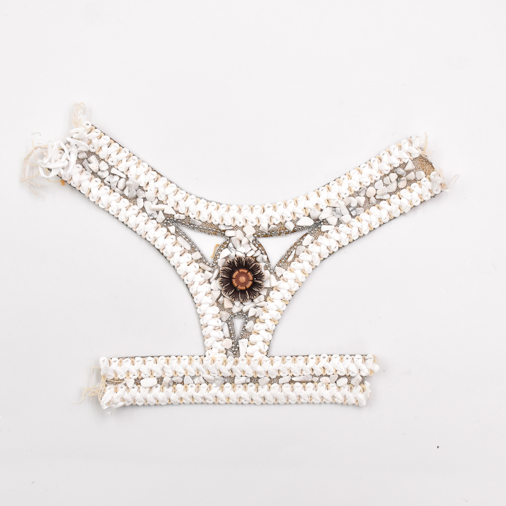 Woven PP Grass Shoe Upper Glass Diamond Rhinestone Semi-Finished Sandal Material