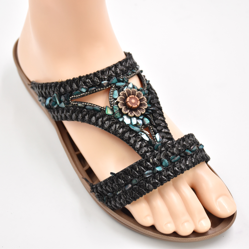 Woven PP Grass Shoe Upper Glass Diamond Rhinestone Semi-Finished Sandal Material
