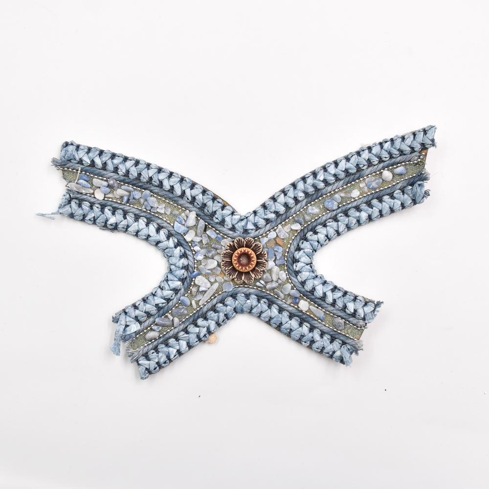 Woven PP Grass Shoe Upper Glass Diamond Rhinestone Semi-Finished Sandal Material