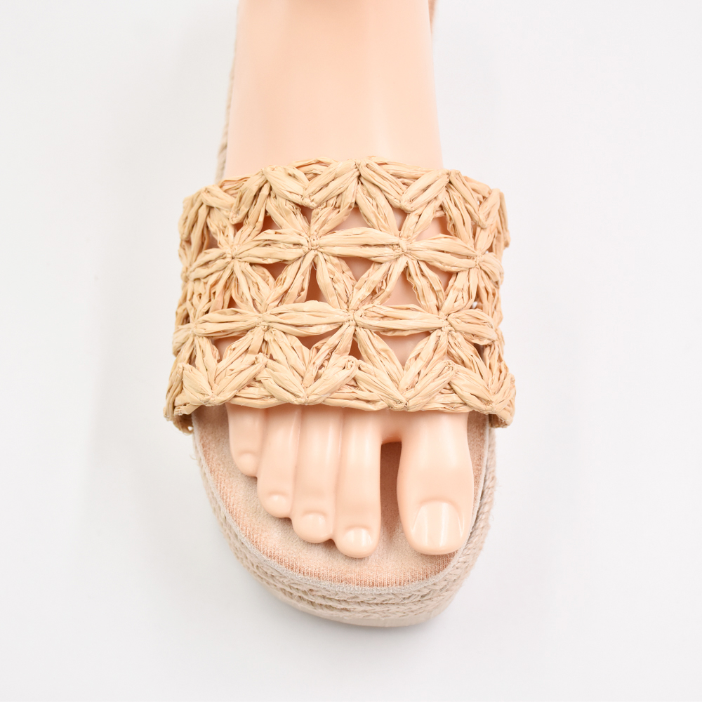 Women's Braided Strap Woven Leather Upper for Sandals Shoe Uppers Vamp Design