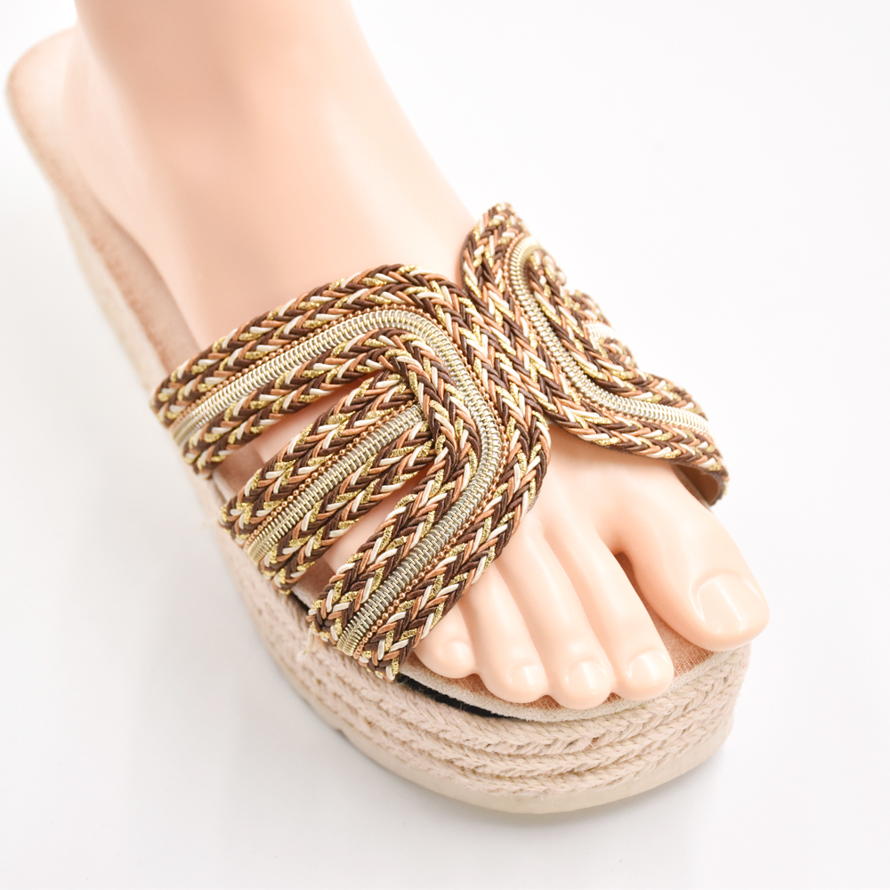Wholesale Raffia Footwear Straps PP Straw Custom Shoe Material for Women Sandals