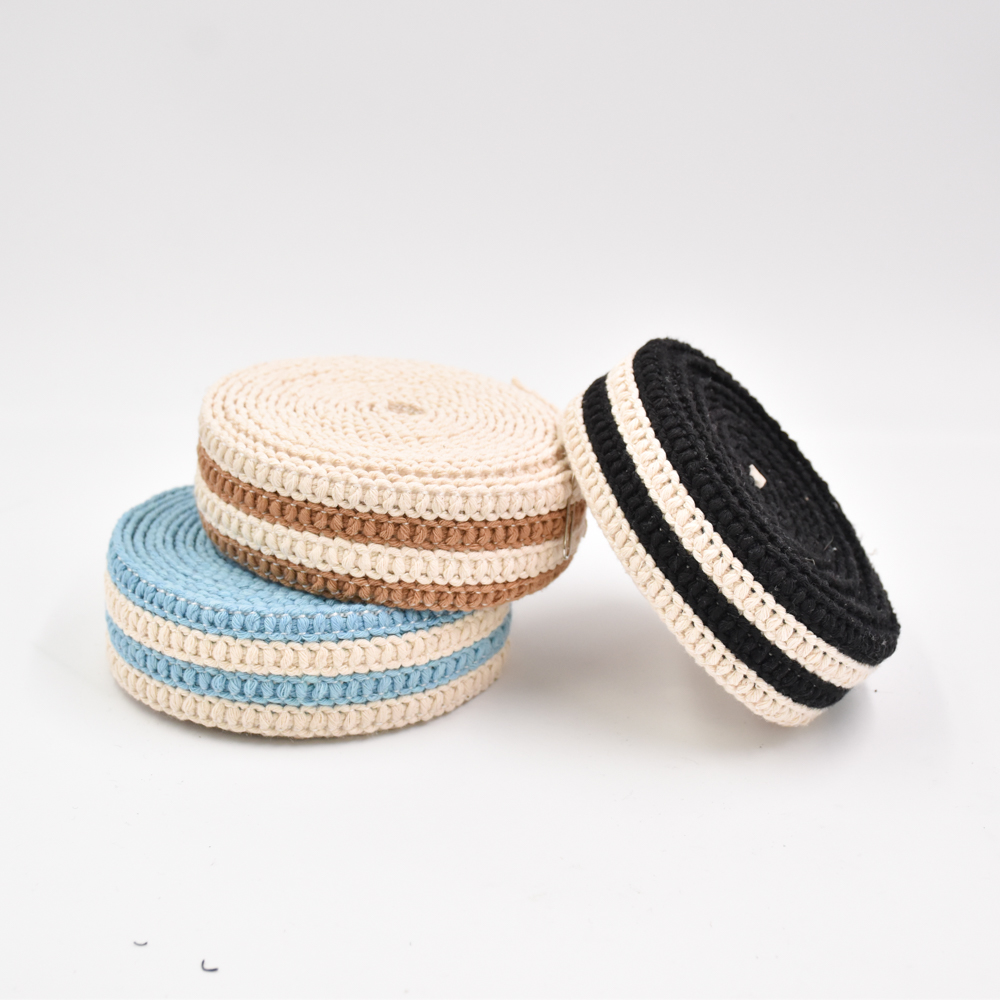 Wholesale 4CM Cotton Sewing Trims Sandals Decoration Custom Flat Braided Shoelace Strap Ribbon Semi Accessory Jacquard Webbing