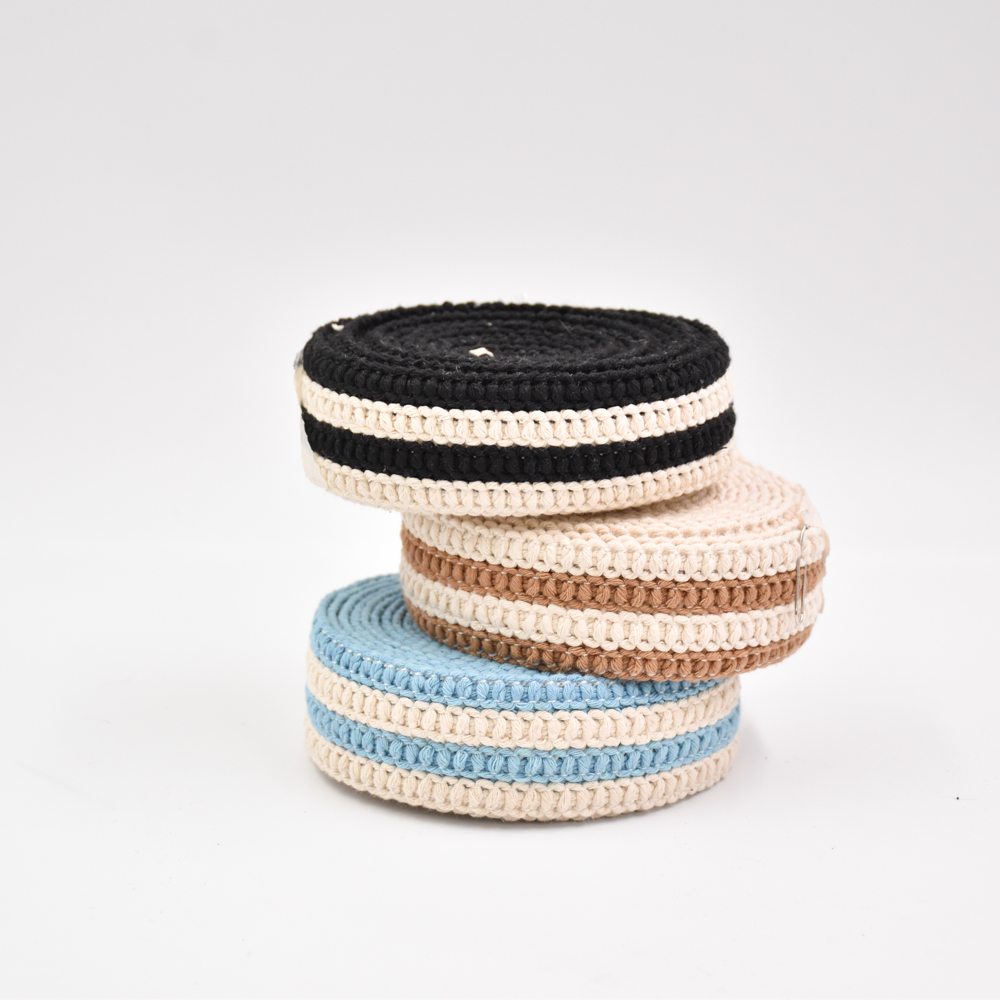 Wholesale 4CM Cotton Sewing Trims Sandals Decoration Custom Flat Braided Shoelace Strap Ribbon Semi Accessory Jacquard Webbing