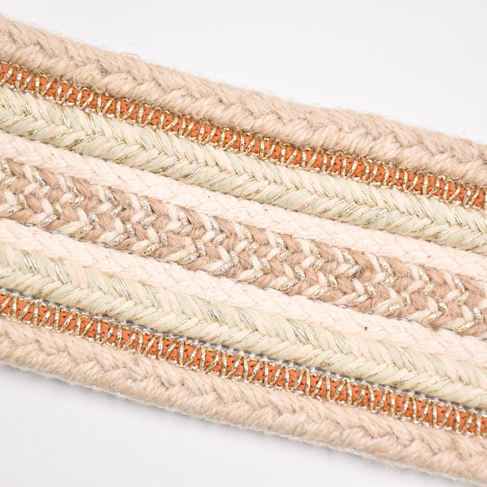 Wholesale 7.6CM Cotton Sewing Trims Sandals Decoration Custom Flat Braided Shoelace Strap Ribbon Semi Accessory Jacquard Webbing