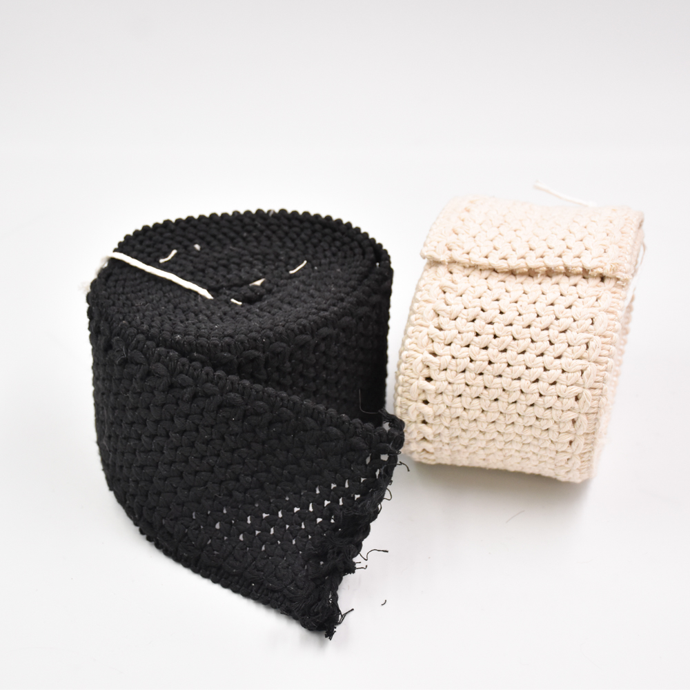 Wholesale 8.5CM Cotton Sewing Trims Sandals Decoration Custom Flat Braided Shoelace Strap Ribbon Semi Accessory Jacquard Webbing