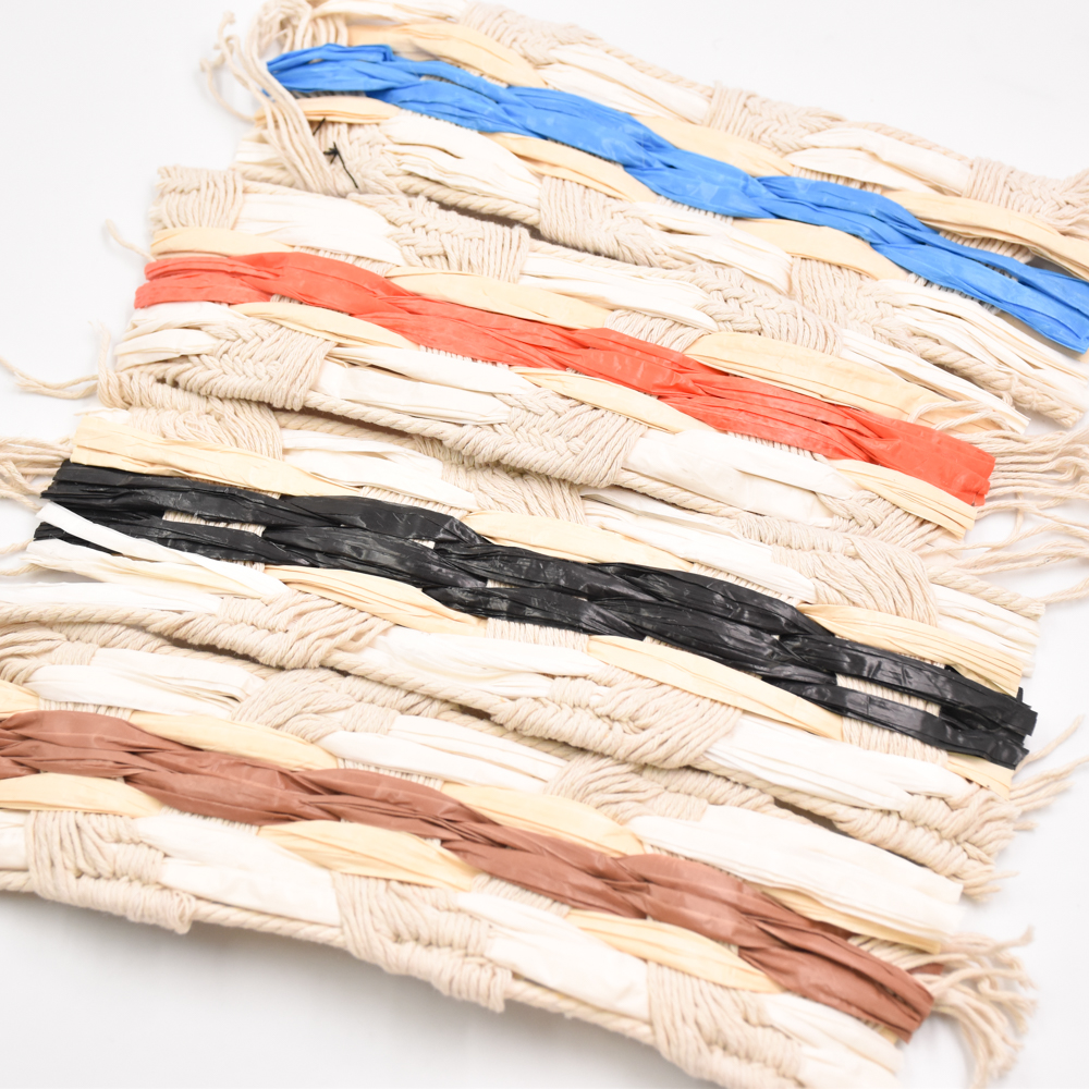 Wholesale 7CM pp Grass Sewing Trims Sandals Decoration Custom Flat Braided Shoelace Strap Ribbon Semi Accessory for Sandal
