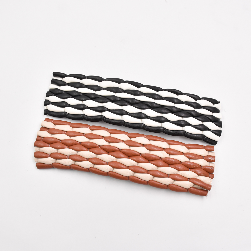 Wholesale 6CM Pu Leather Sewing Trims Sandals Decoration Custom Flat Braided Shoelace Strap Ribbon Semi Accessory for sandal