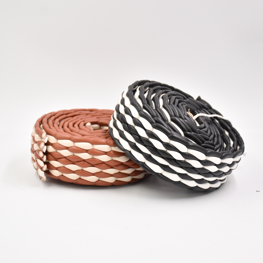 Wholesale 6CM Pu Leather Sewing Trims Sandals Decoration Custom Flat Braided Shoelace Strap Ribbon Semi Accessory for sandal
