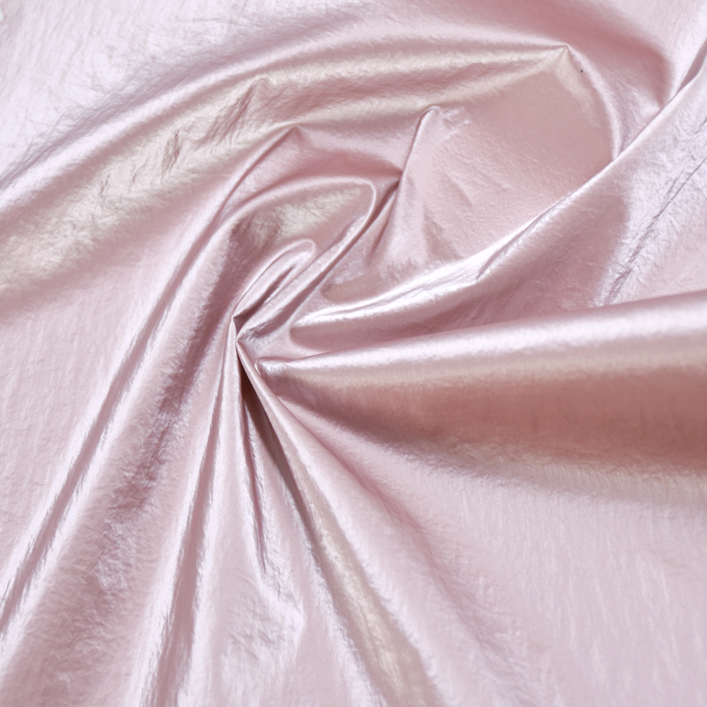 Wholesale Leather Pongee Fabric Monogram Down Jacket Fabric Waterproof Windproof Taffeta Artificial PU Coated Leather Material