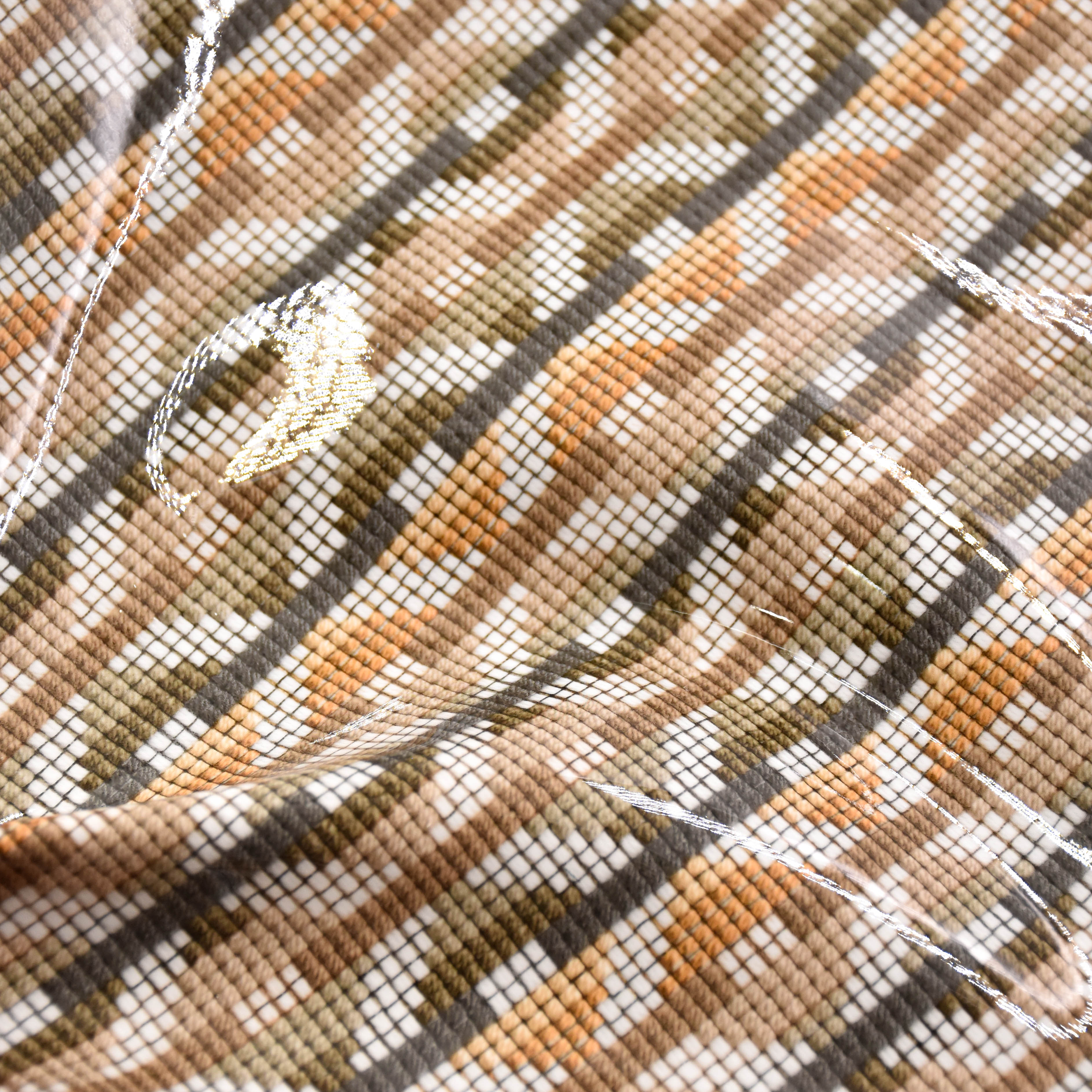 faux leather designer fabric Laser PVC process is used for shoes