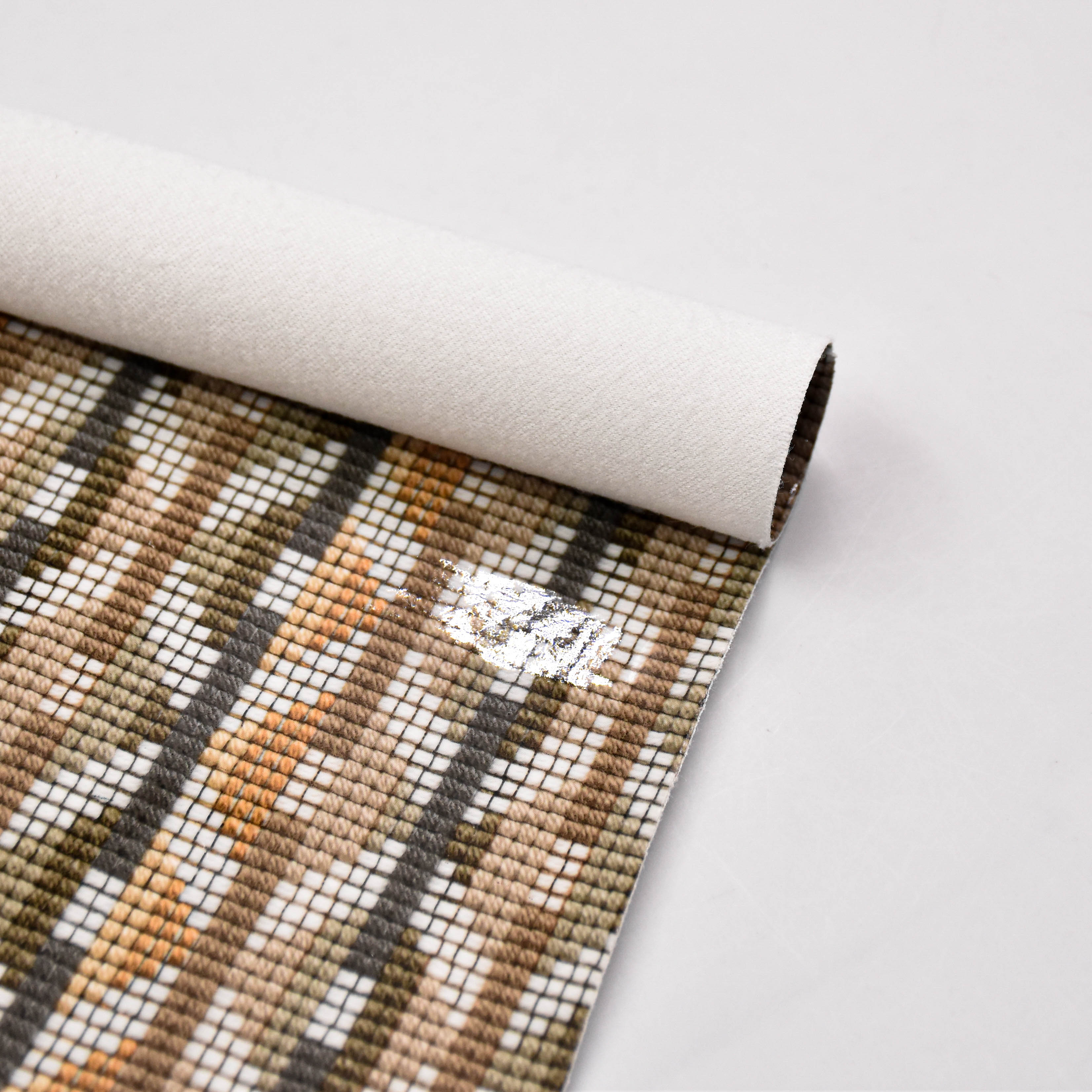 faux leather designer fabric Laser PVC process is used for shoes