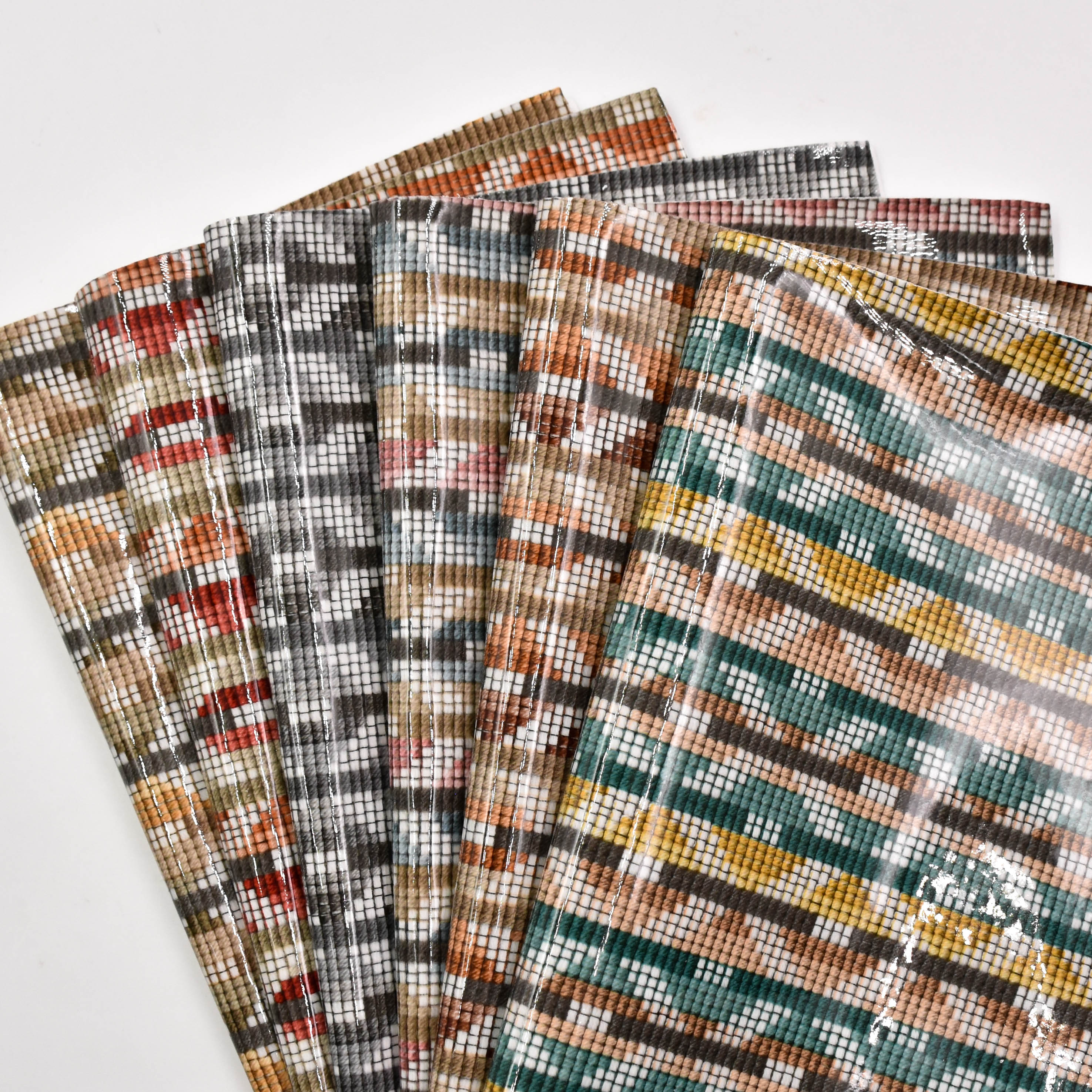 faux leather designer fabric Laser PVC process is used for shoes