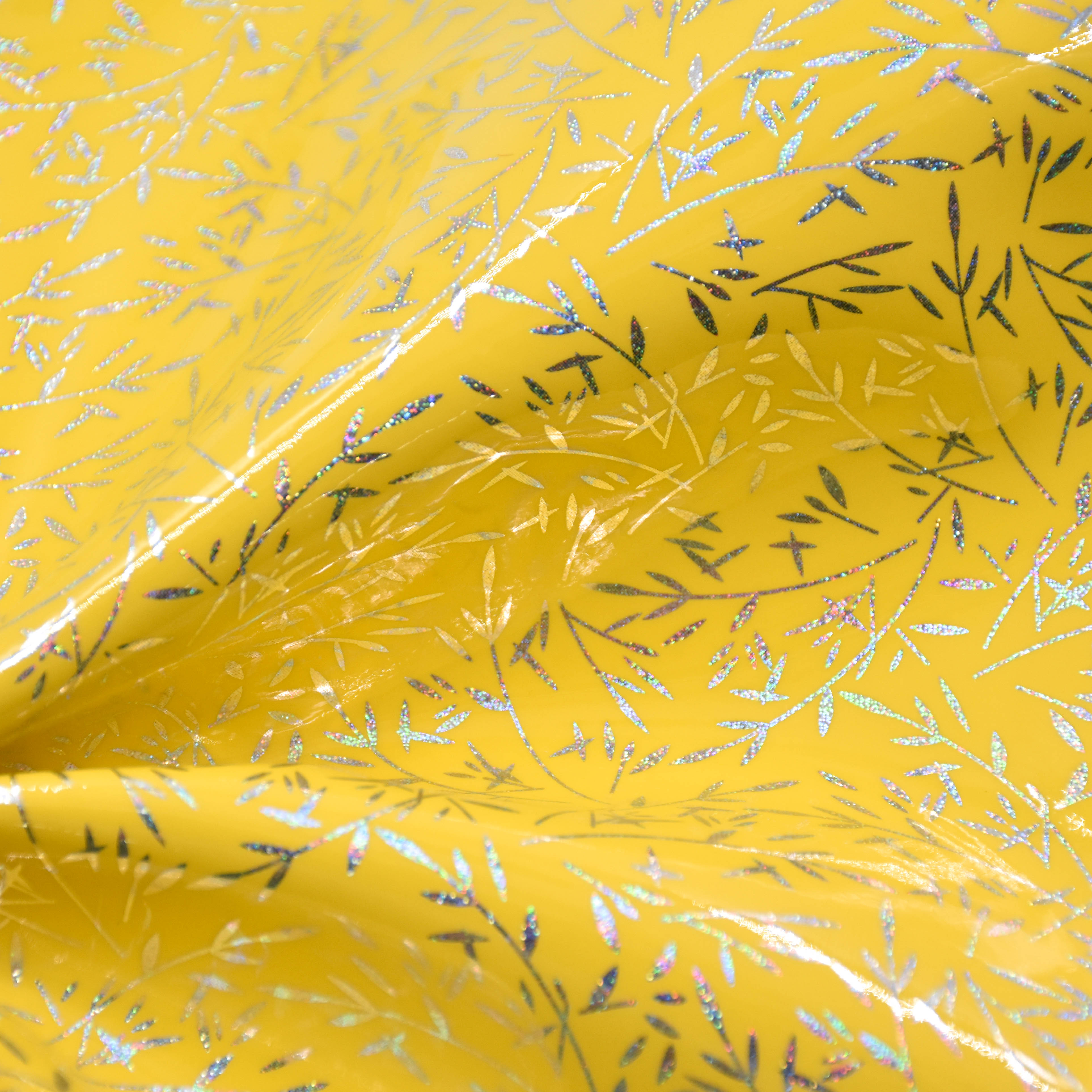faux leather designer fabric Laser PVC process is used for shoes