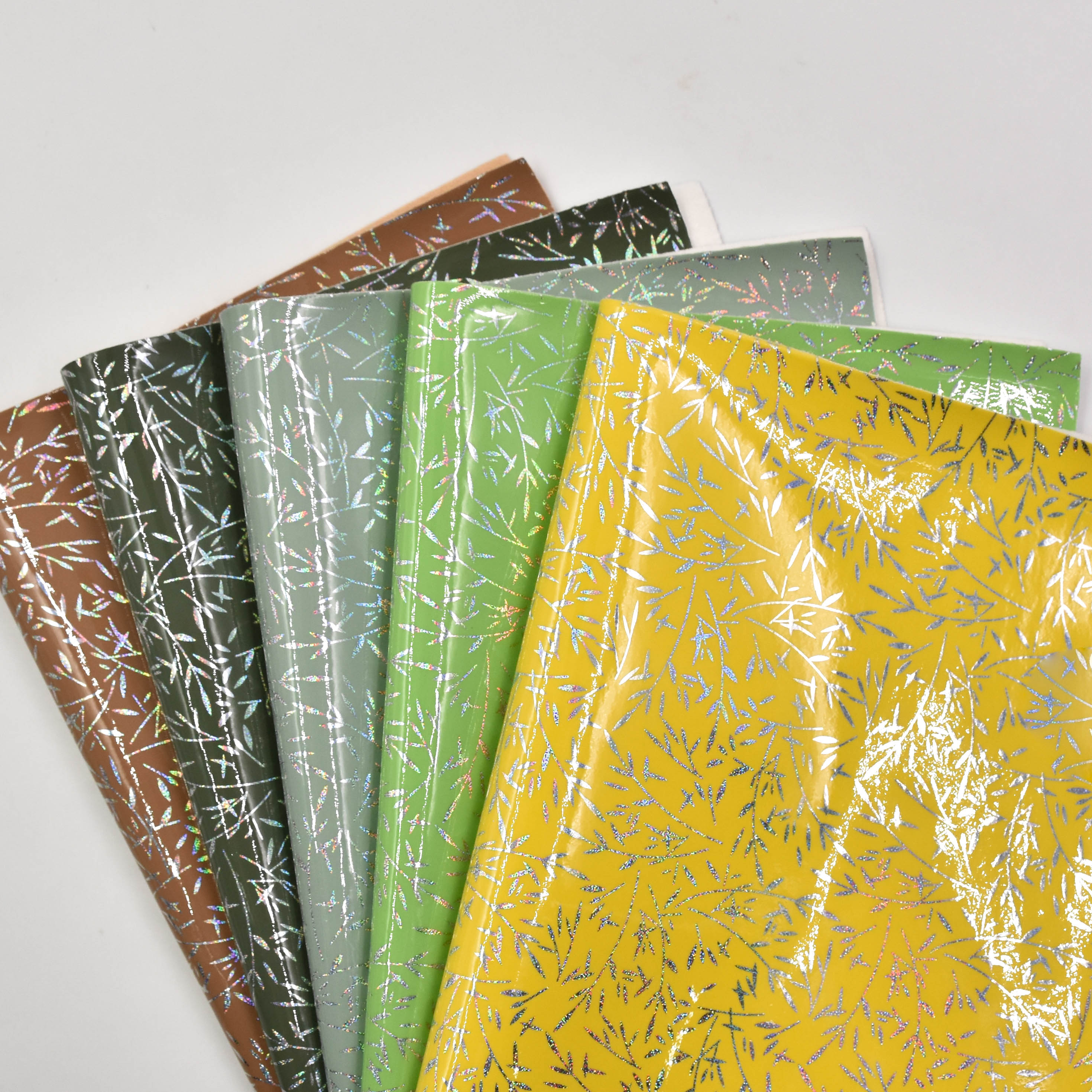 faux leather designer fabric Laser PVC process is used for shoes