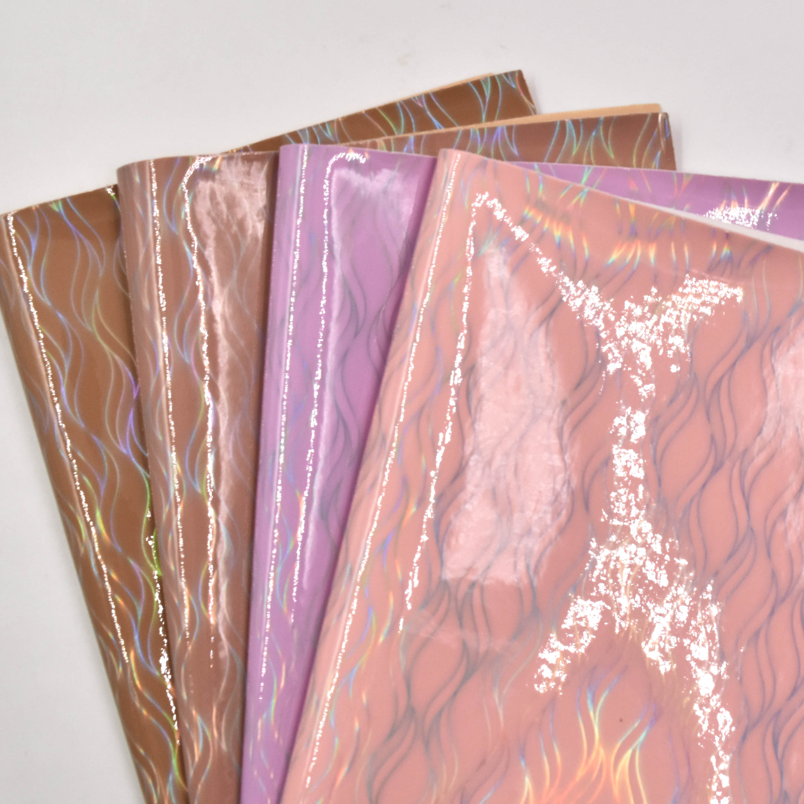 faux leather designer fabric Laser PVC process is used for shoes