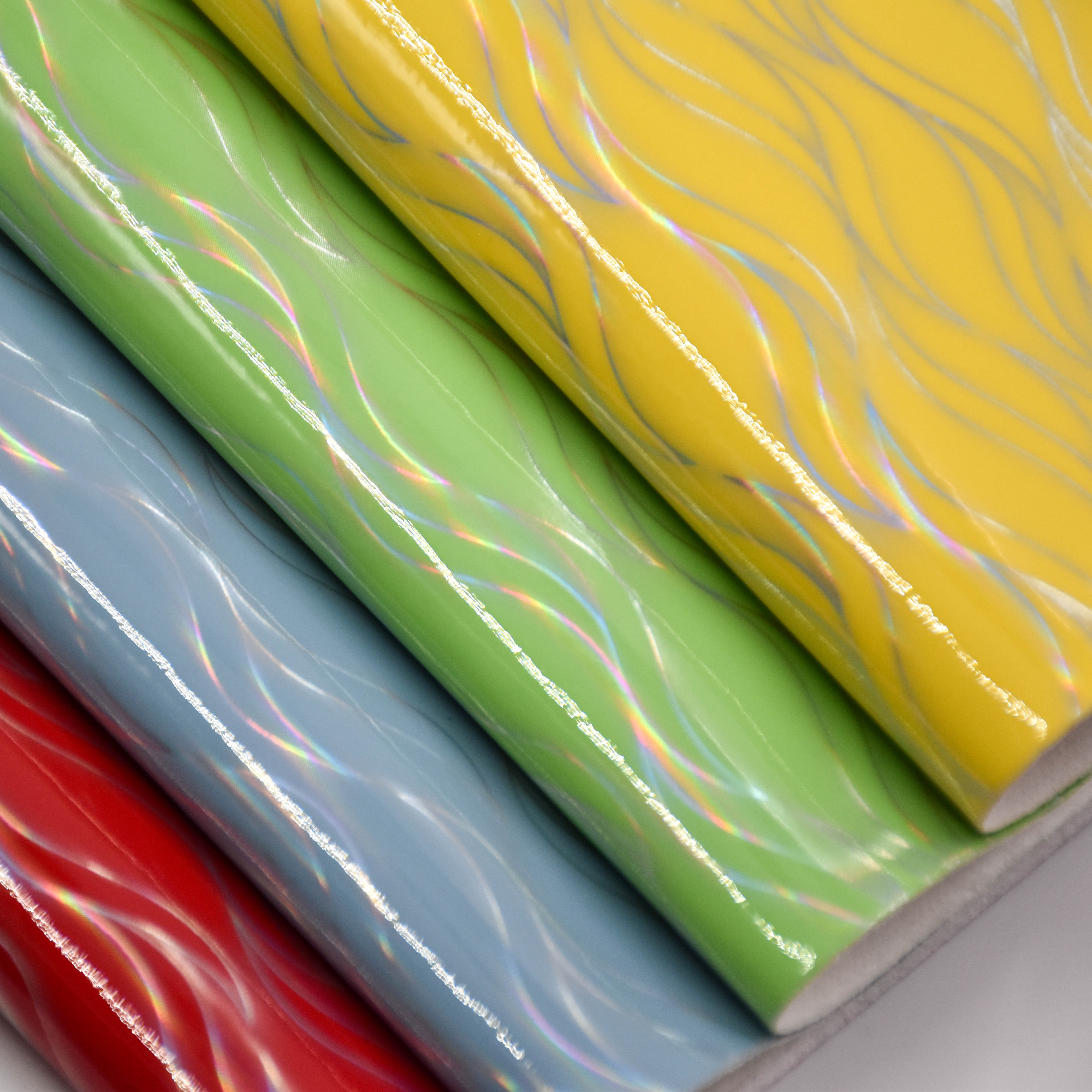 faux leather designer fabric Laser PVC process is used for shoes