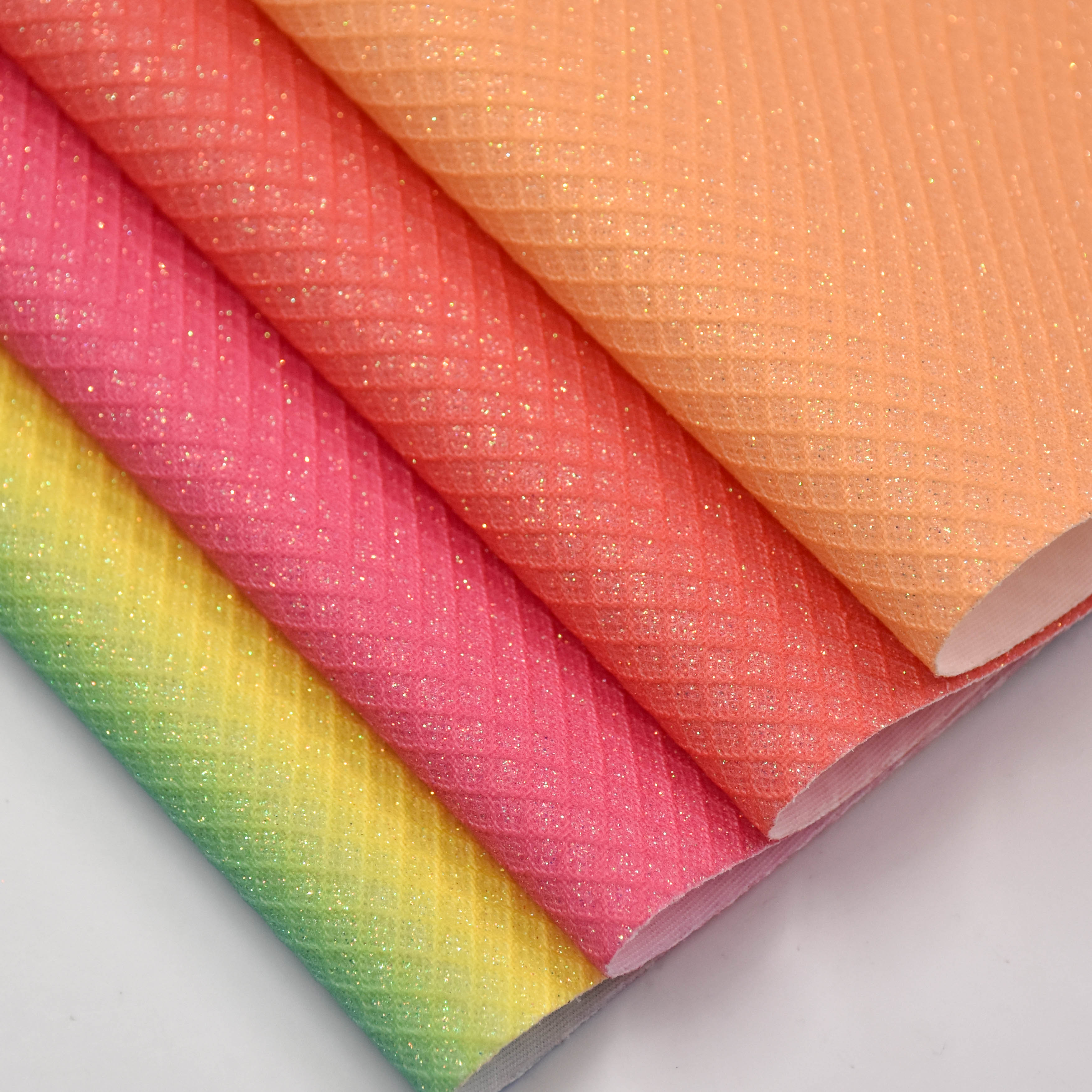 wholesale faux leather fabric Glitter PU leather for shoes