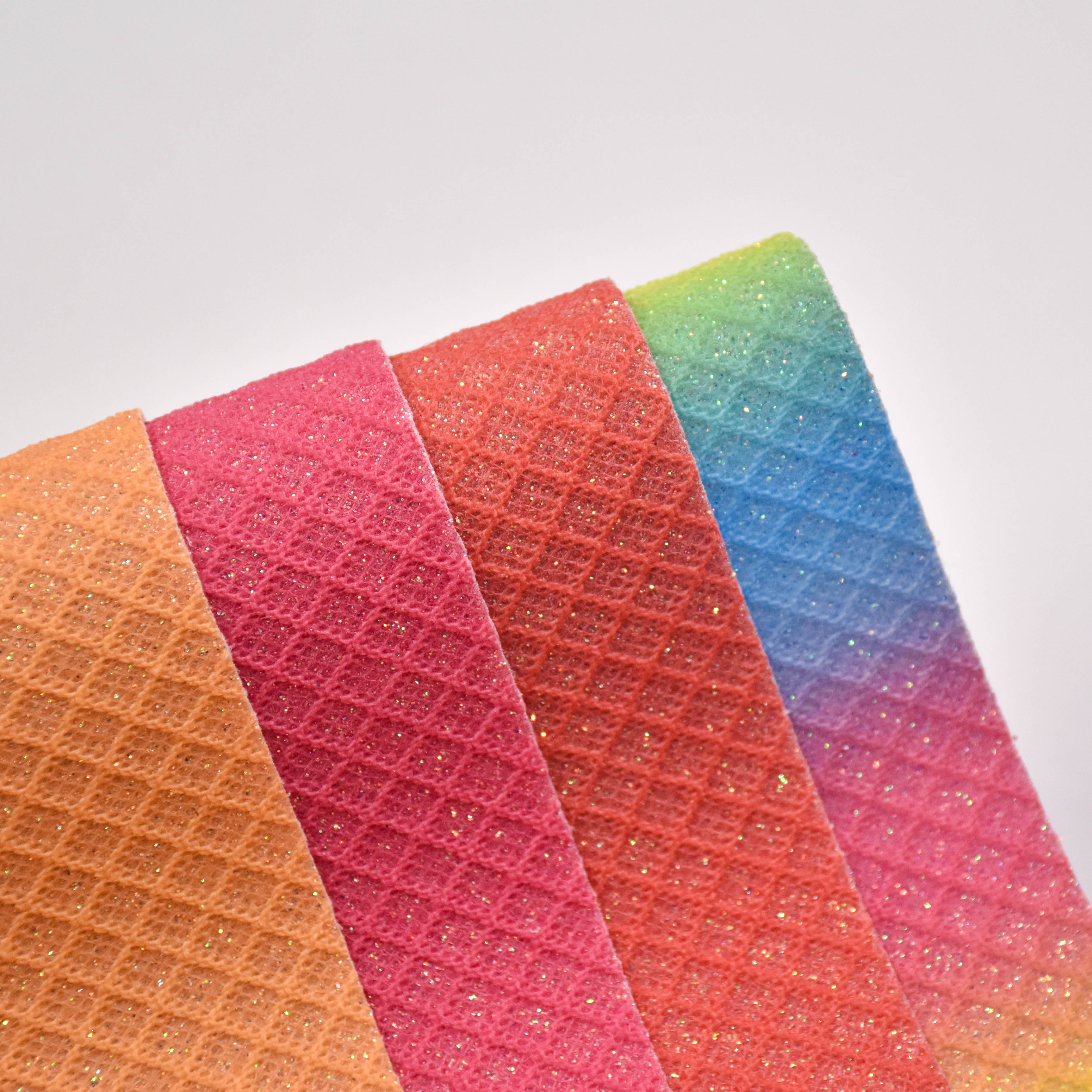 wholesale faux leather fabric Glitter PU leather for shoes