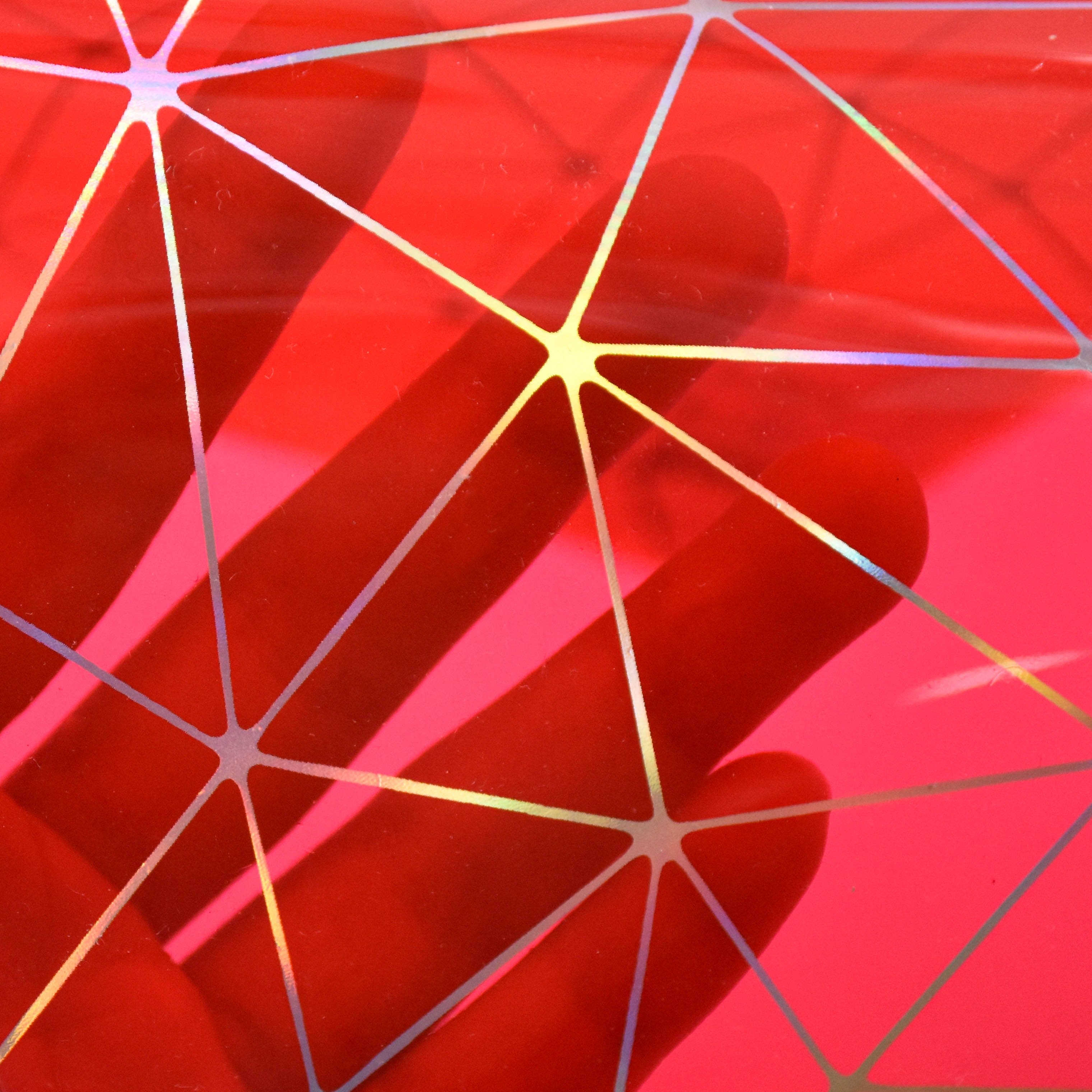 Iridescent Laser-Processed Transparent PVC Film for Shoes