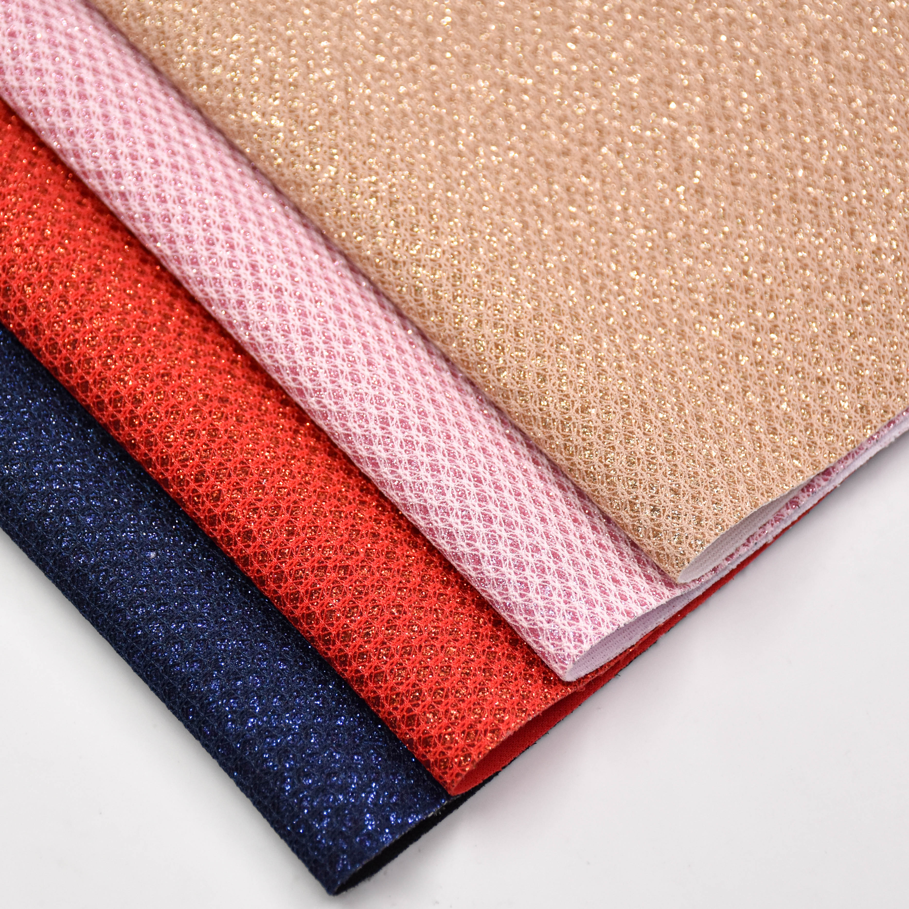 wholesale faux leather fabric Glitter PU leather for bag