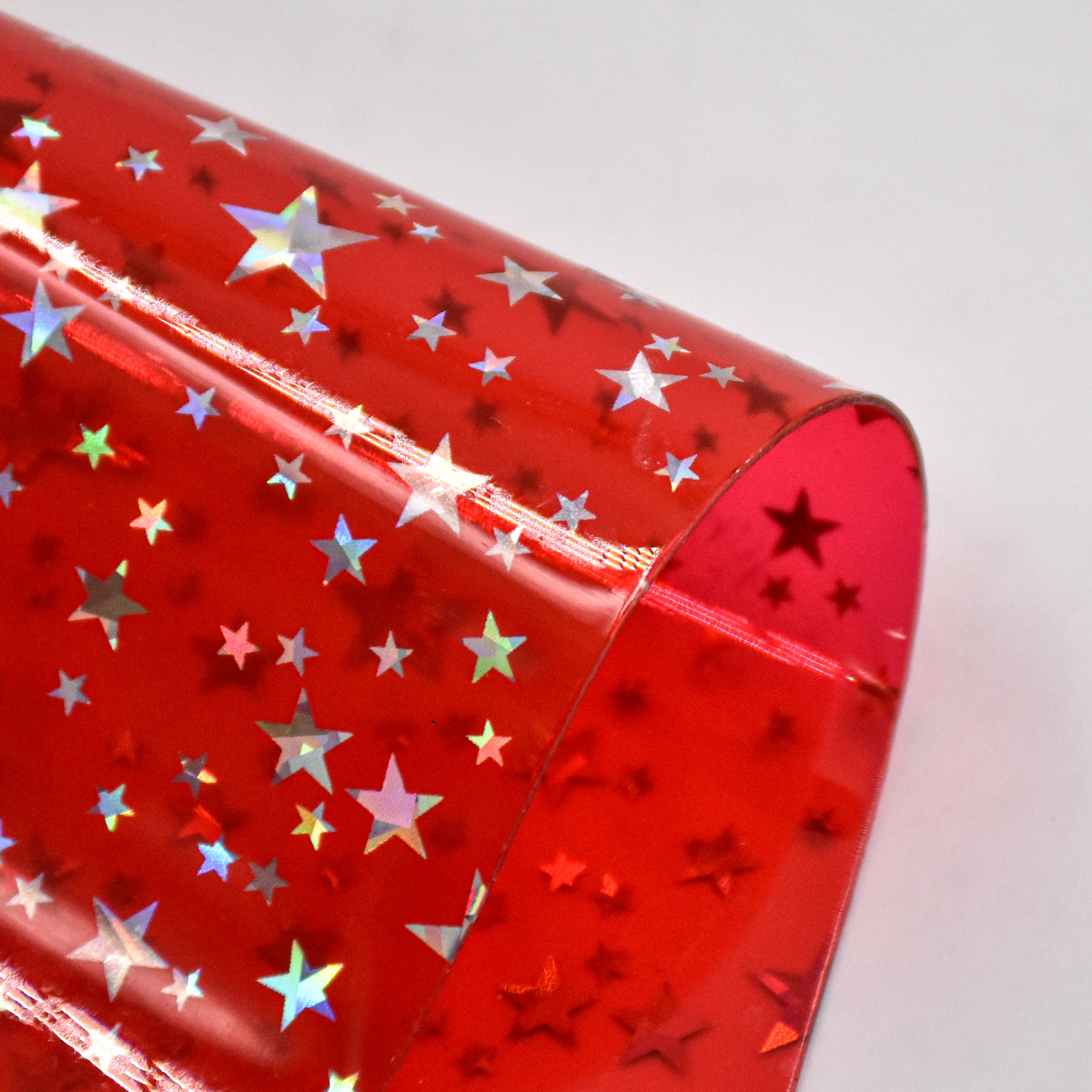 Iridescent Star Laser-Processed Transparent PVC Film is used for shoes