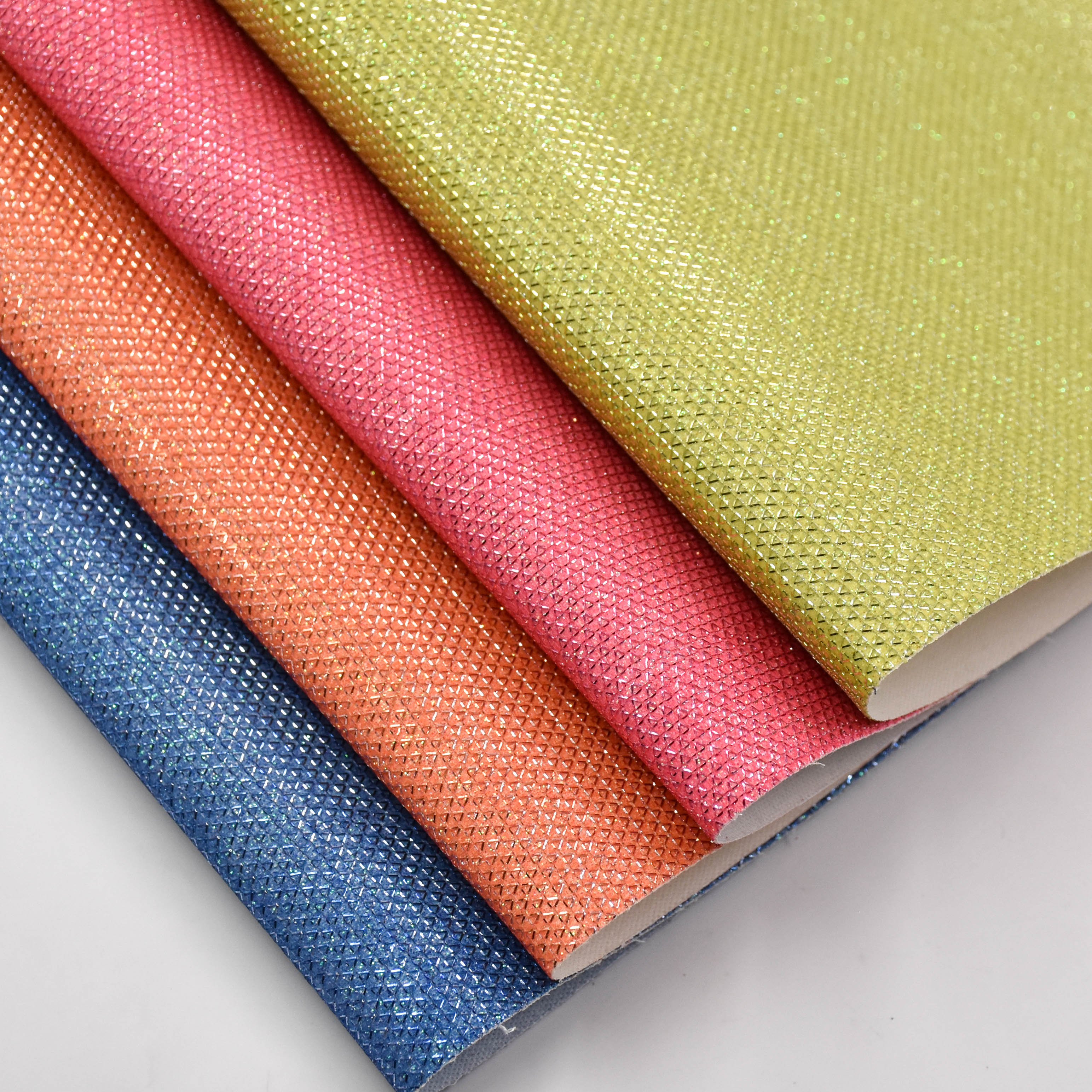 wholesale faux leather fabric Glitter PU leather for bag