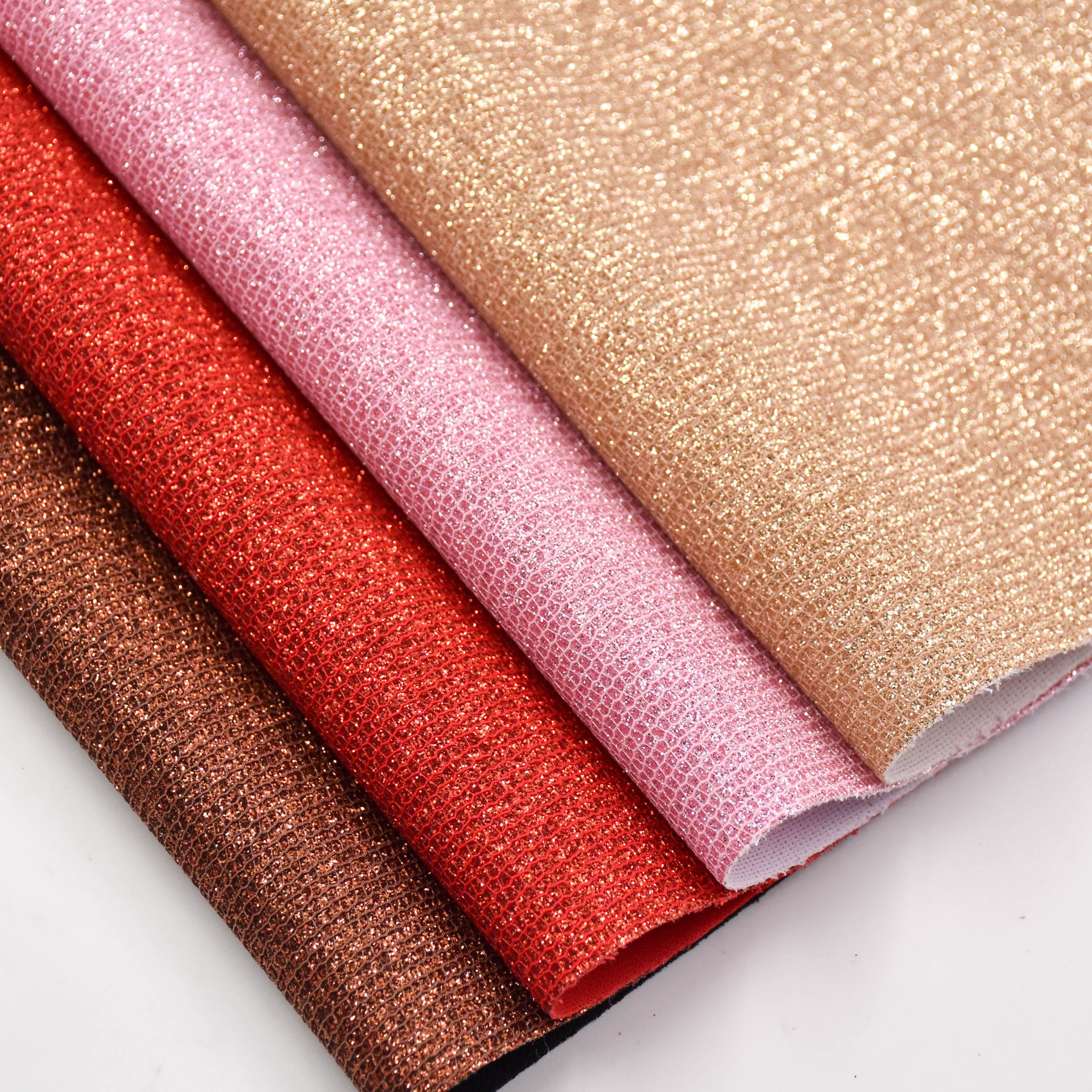 wholesale faux leather fabric Glitter PU leather for bag