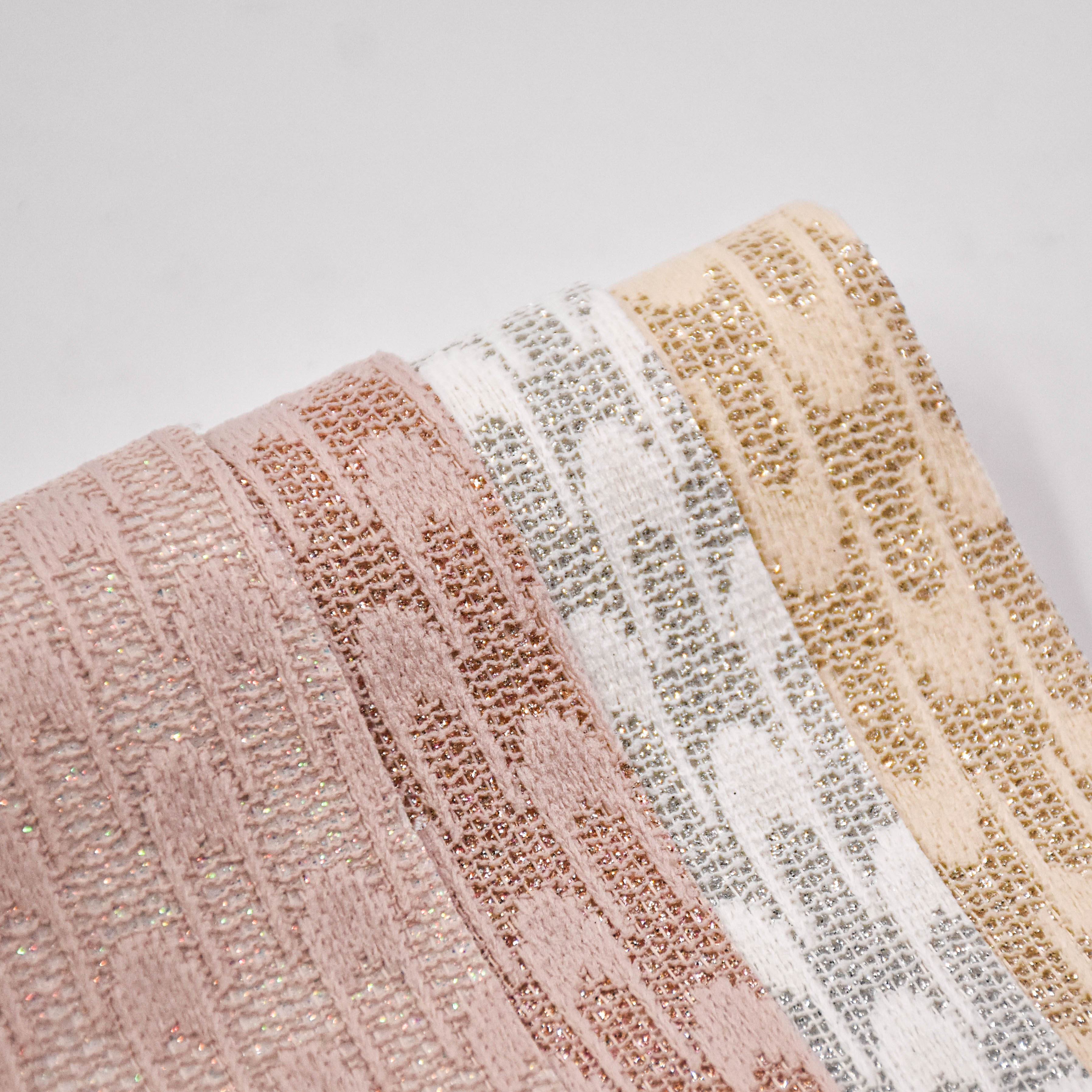 wholesale faux leather fabric Glitter PU leather for shoes