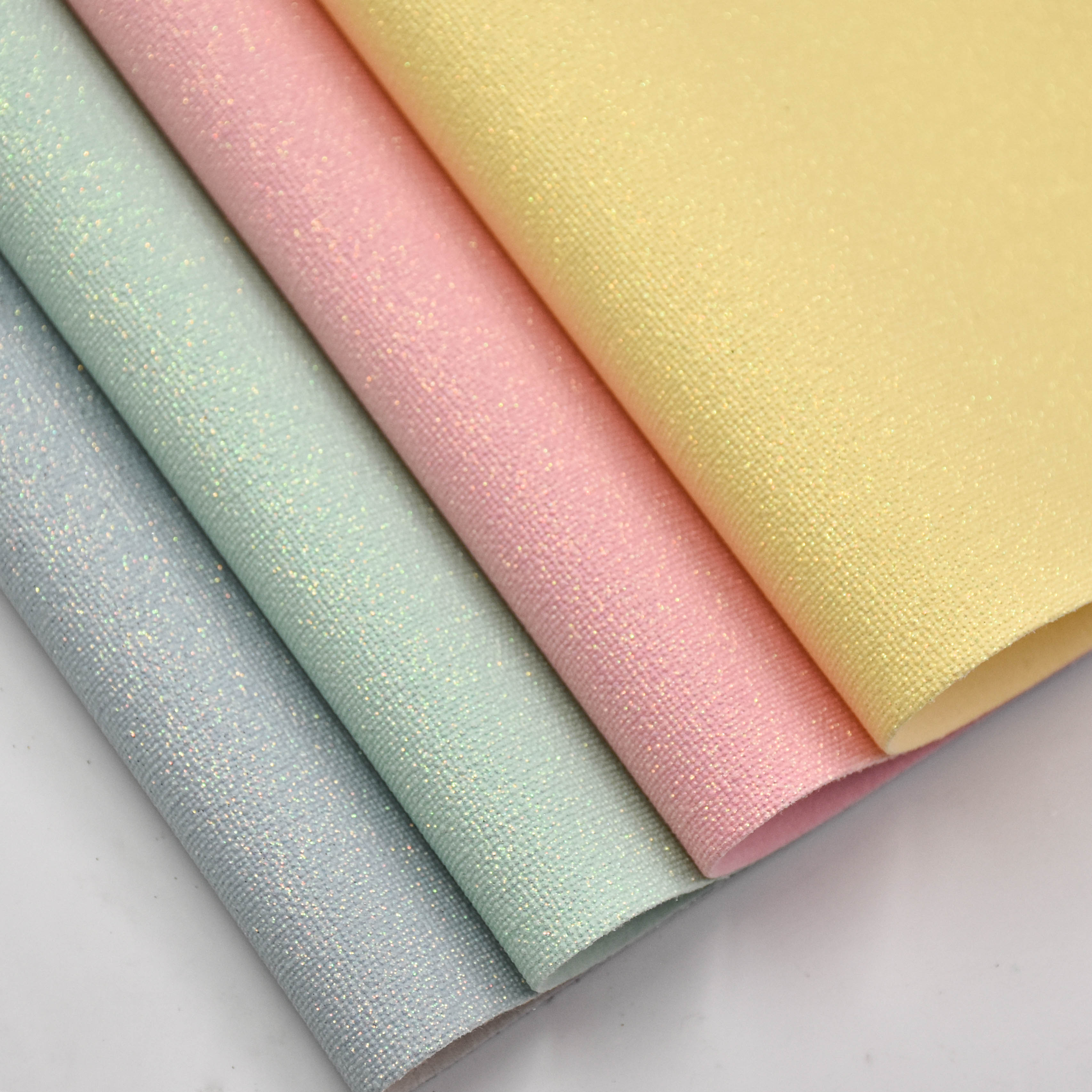wholesale faux leather fabric Glitter PVC leather for bag