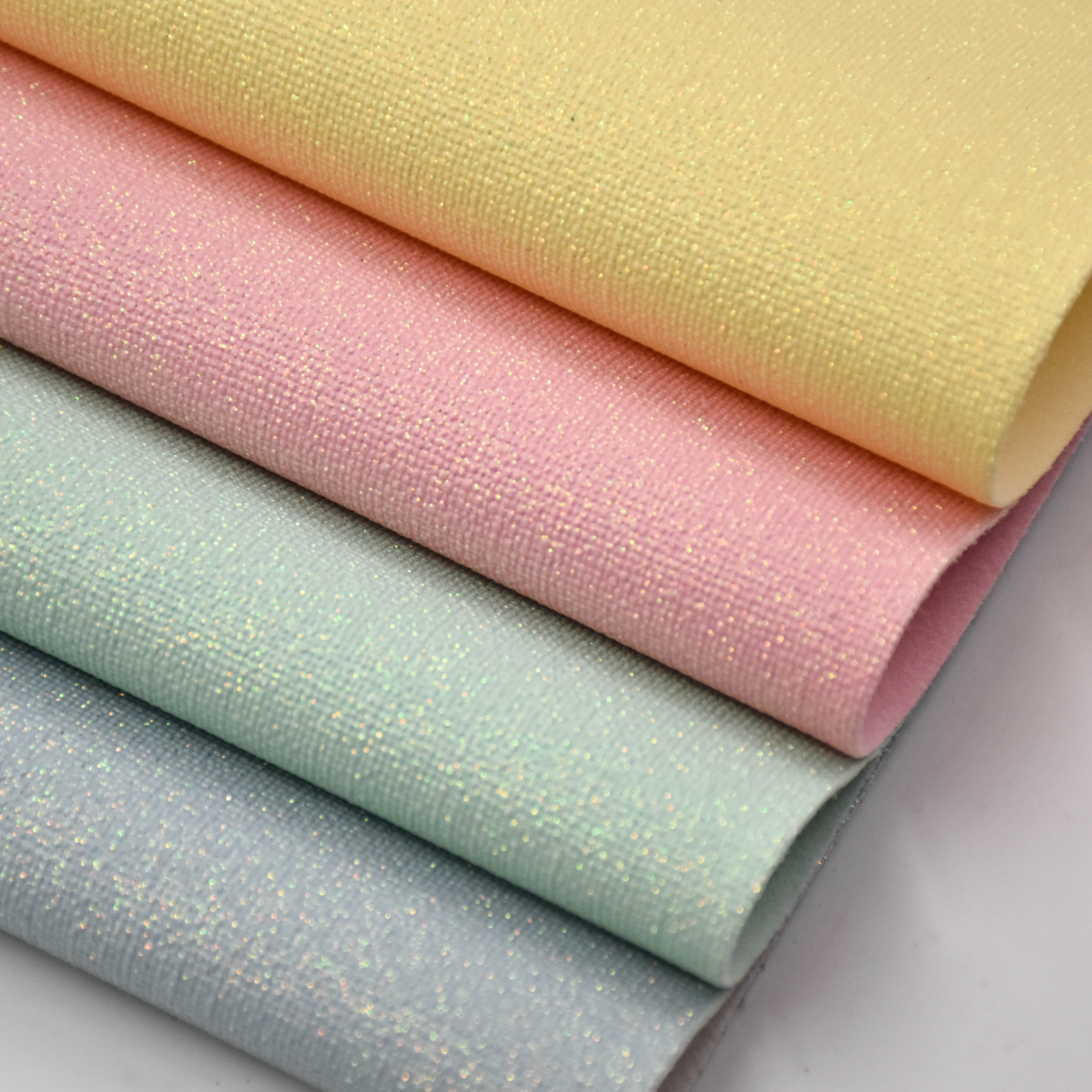 wholesale faux leather fabric Glitter PVC leather for bag