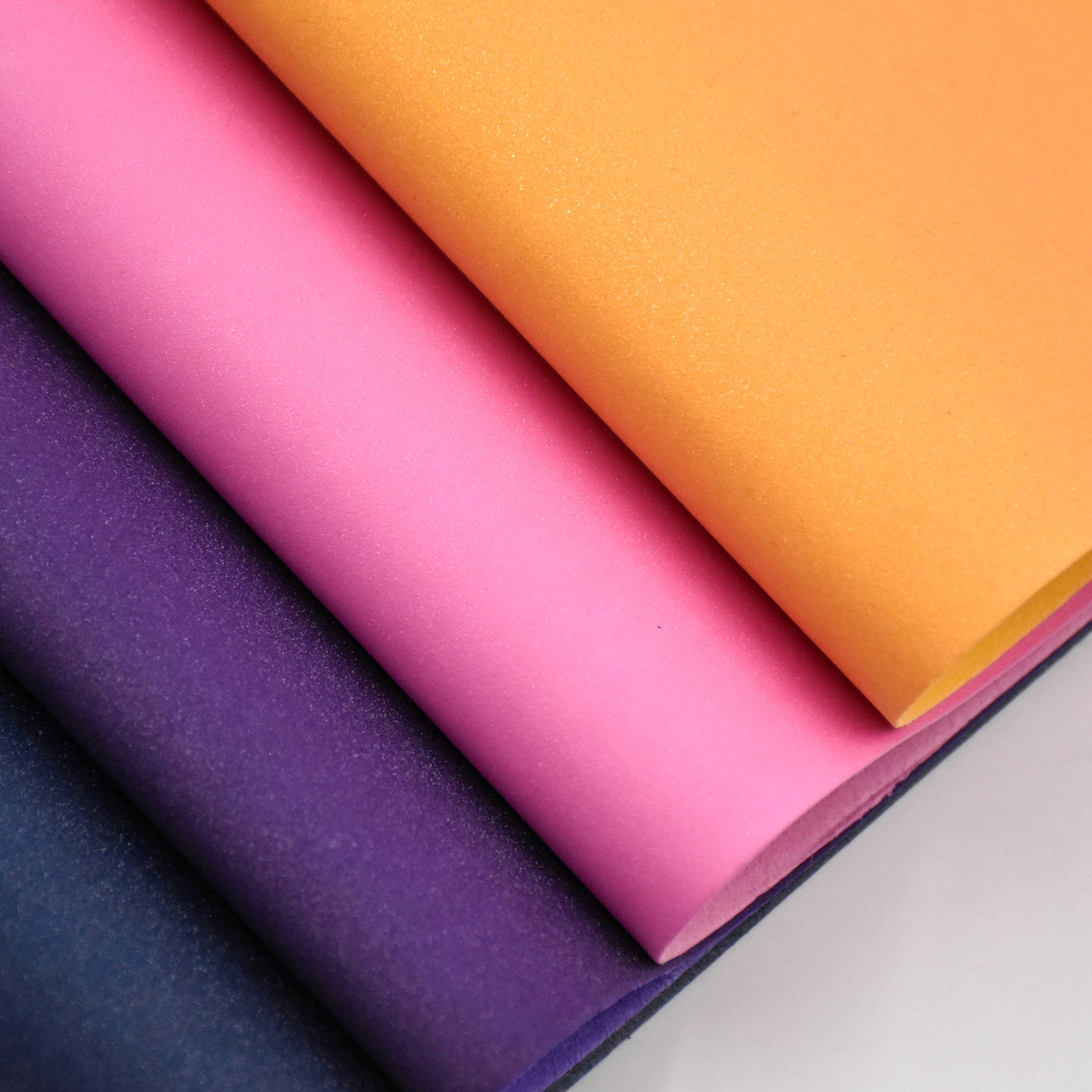 laserable leatherette pearlescent PU leather is used for notebook