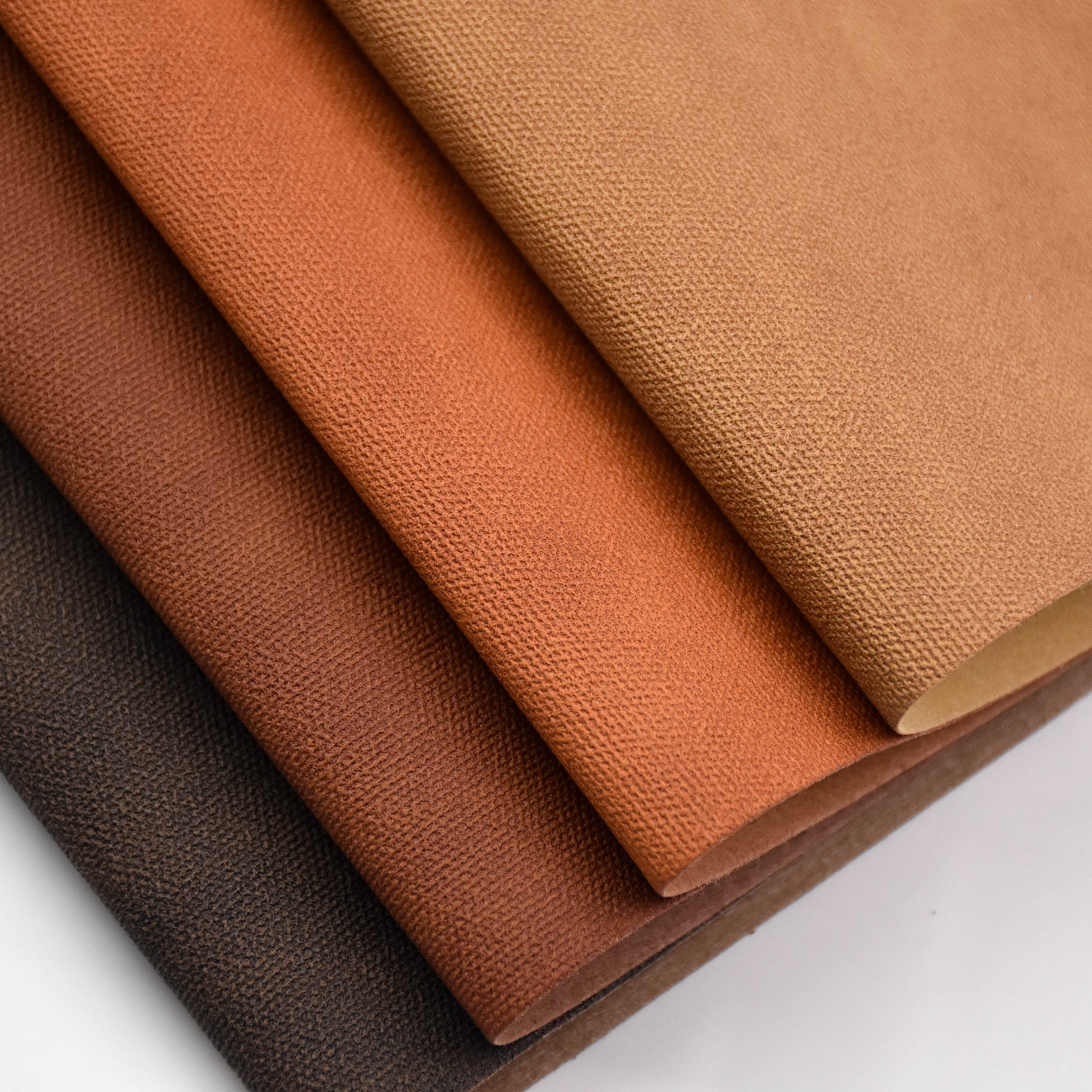 Faux woven artificial leather is used for notebook