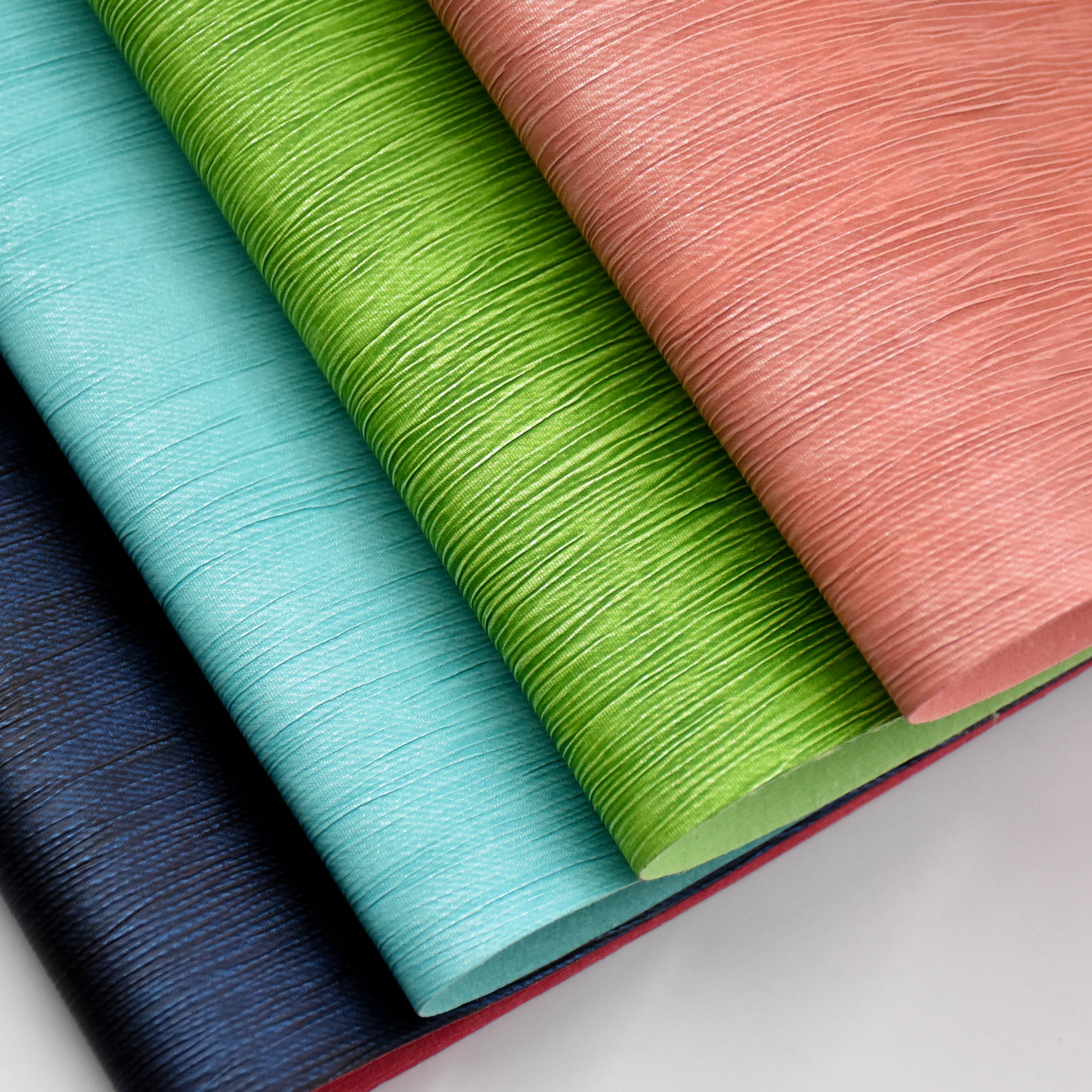 emboss artificial pu leather is used for notebook