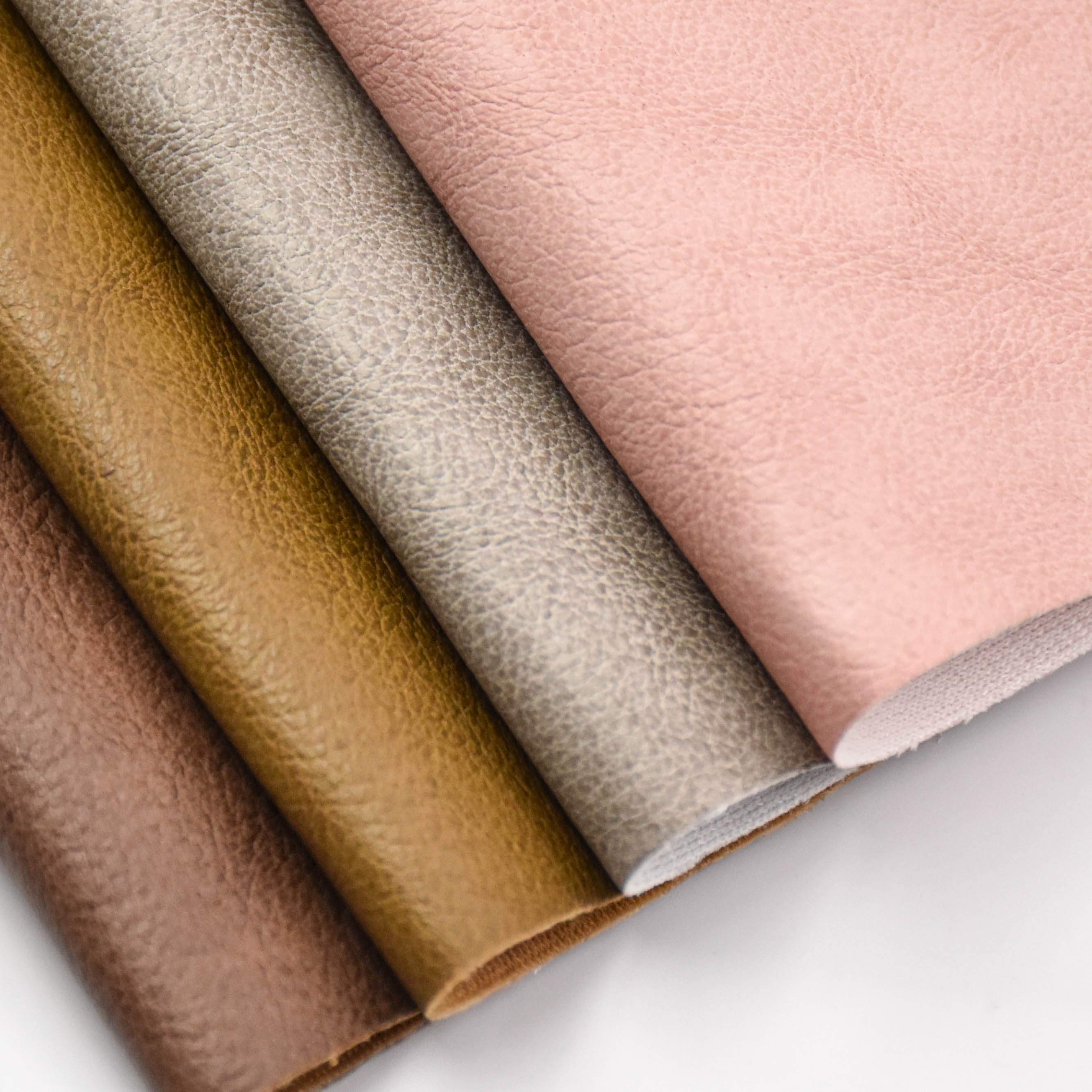 Printed and embossed two-way stretch PU leather for Garment